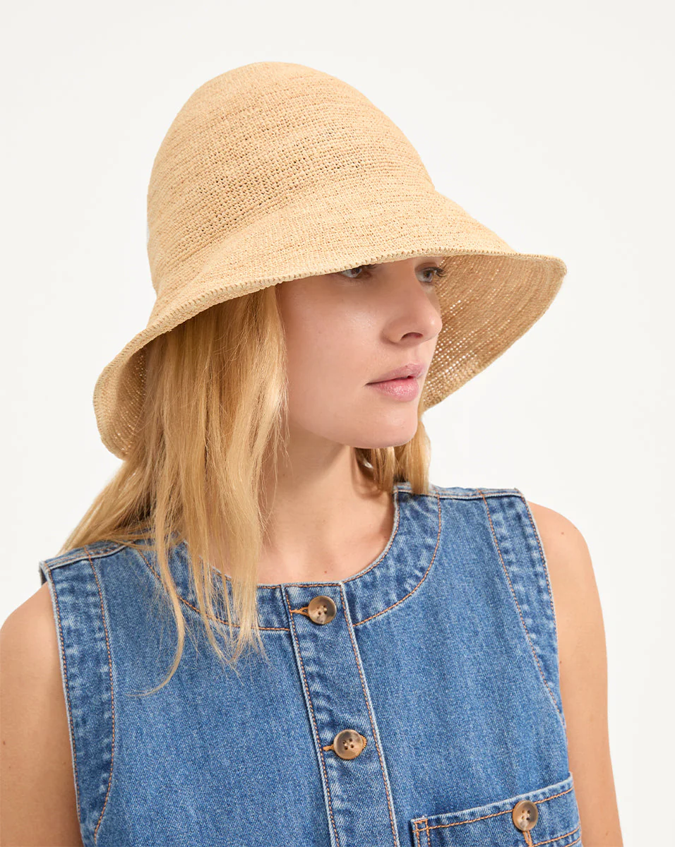 Veronica Beard - Teagan Raffia Straw Bucket Hat - Image 3