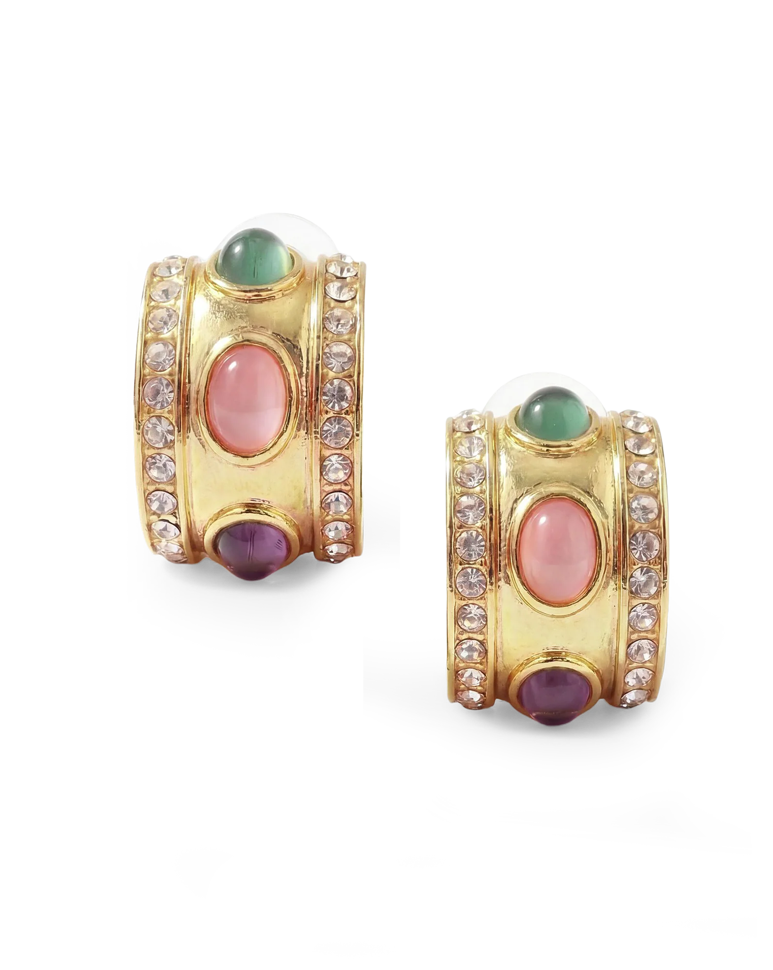 Veronica Beard - Vintage Cabochon Crest Earrings - Image 4