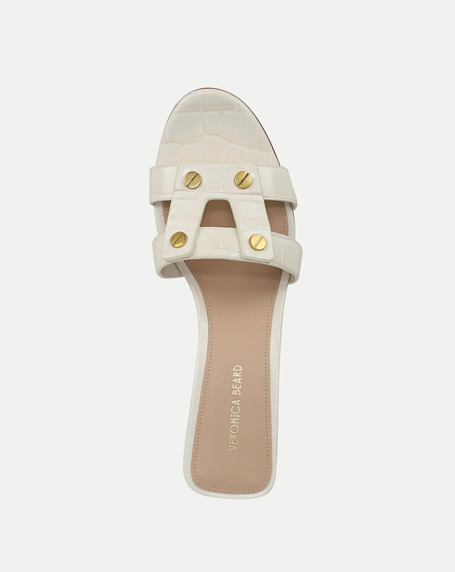 Veronica Beard - Via Croc - Embossed Mid - Heel Sandal - Image 3