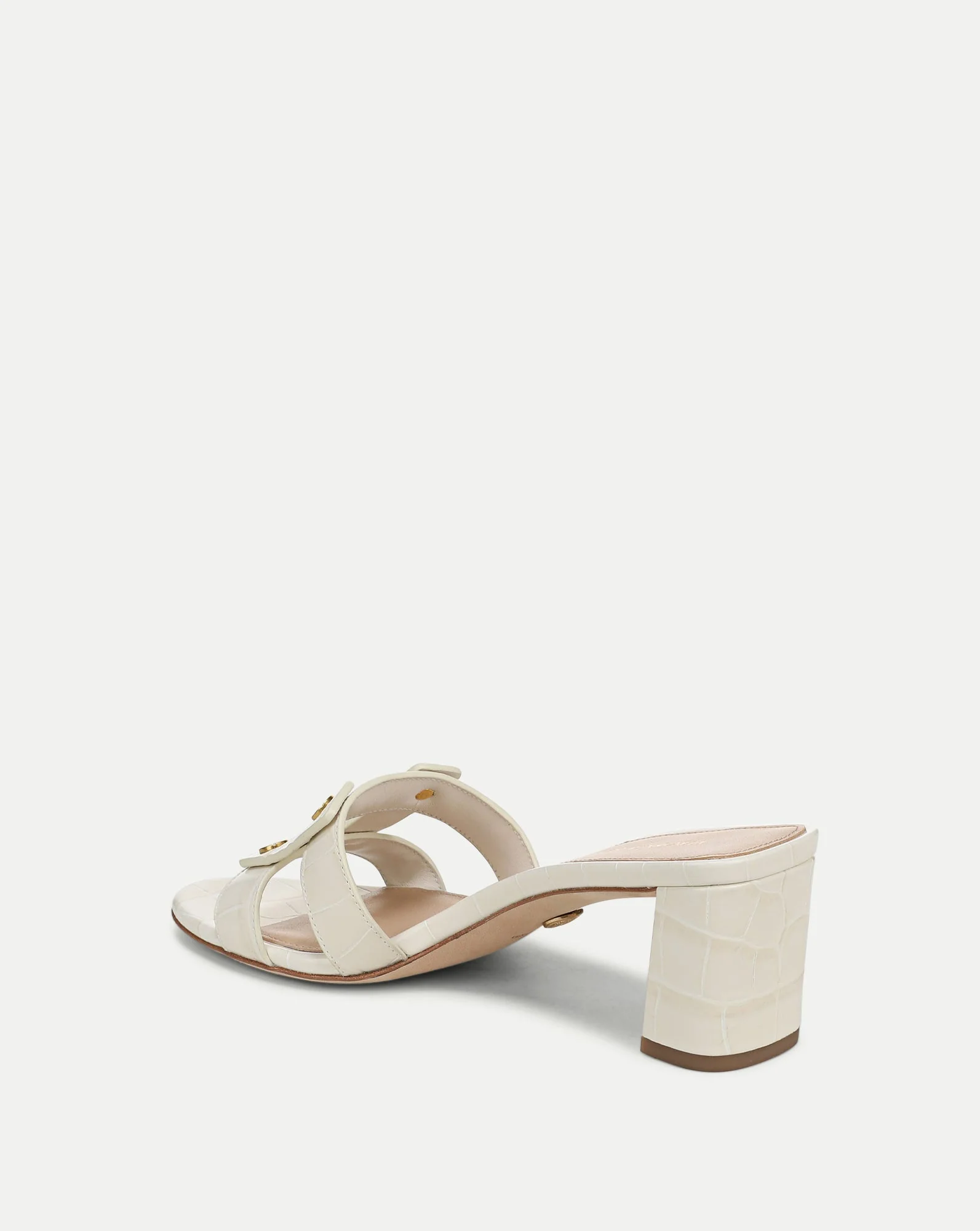 Veronica Beard - Via Croc - Embossed Mid - Heel Sandal - Image 4
