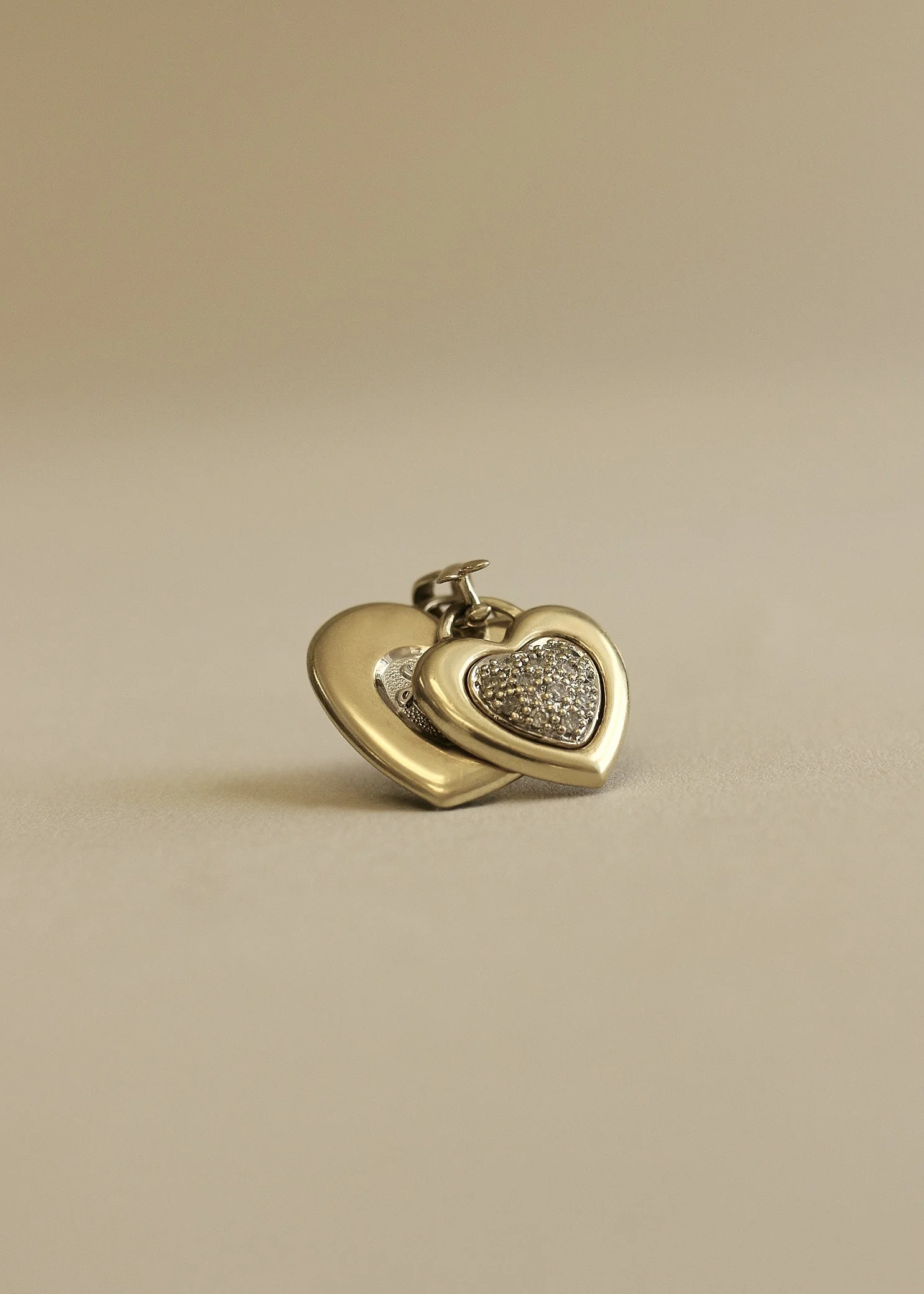 Kinn - Vintage Diamond Double Heart Pendant 10K - Image 7