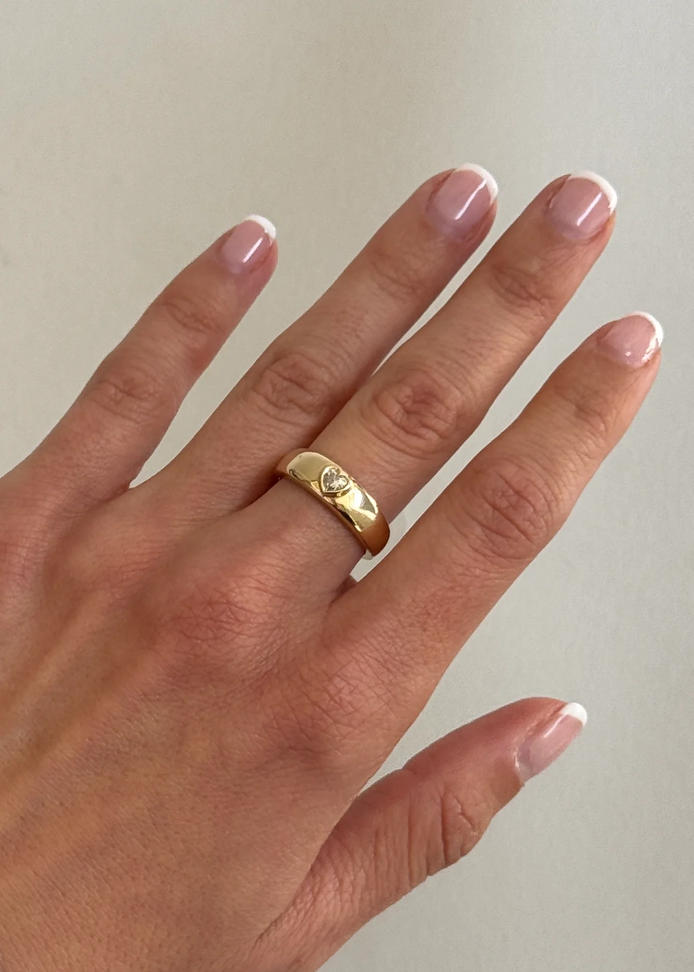 Kinn - Vintage Diamond Heart Dome Ring - Image 6