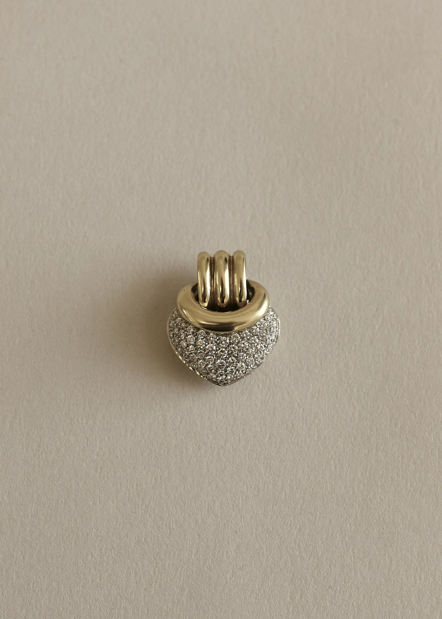 Kinn - Vintage Heart Bold Pavé Pendant 18K - Image 6