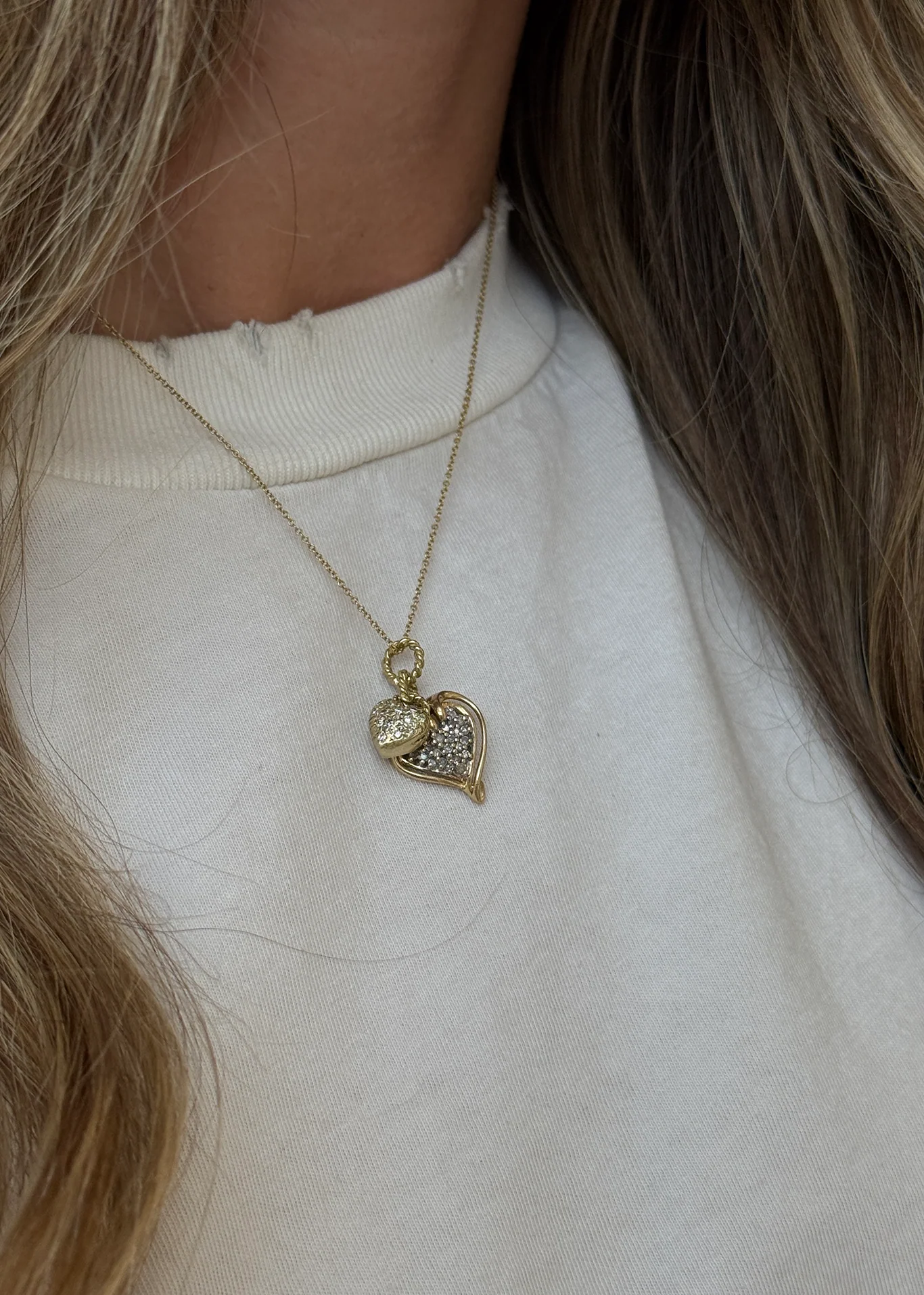 Kinn - Vintage Heart Charm Twist Pendant 10K Drop - Image 5