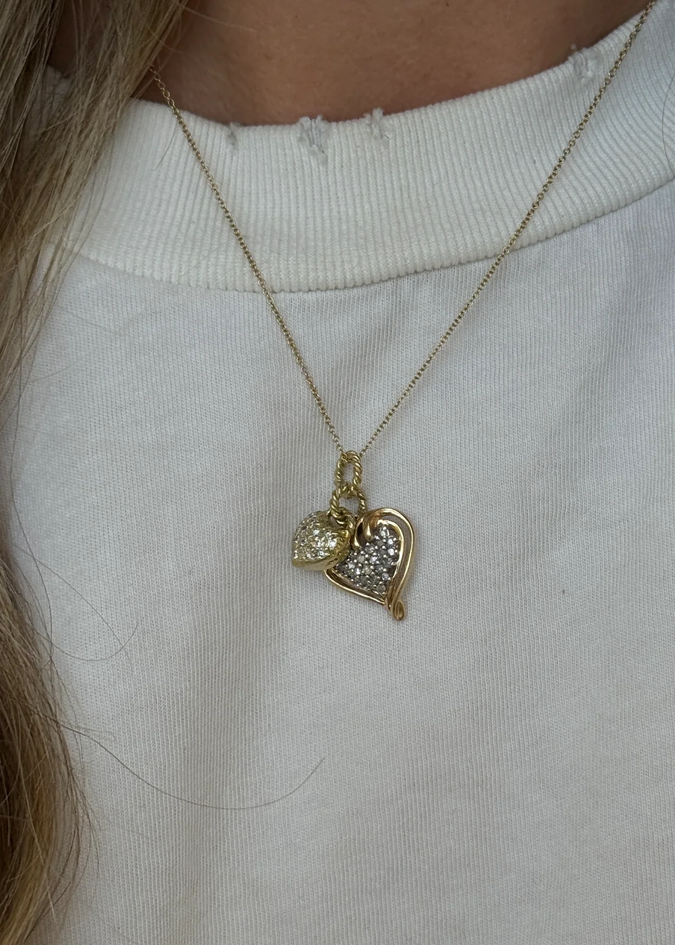 Kinn - Vintage Heart Charm Twist Pendant 10K Drop - Image 6
