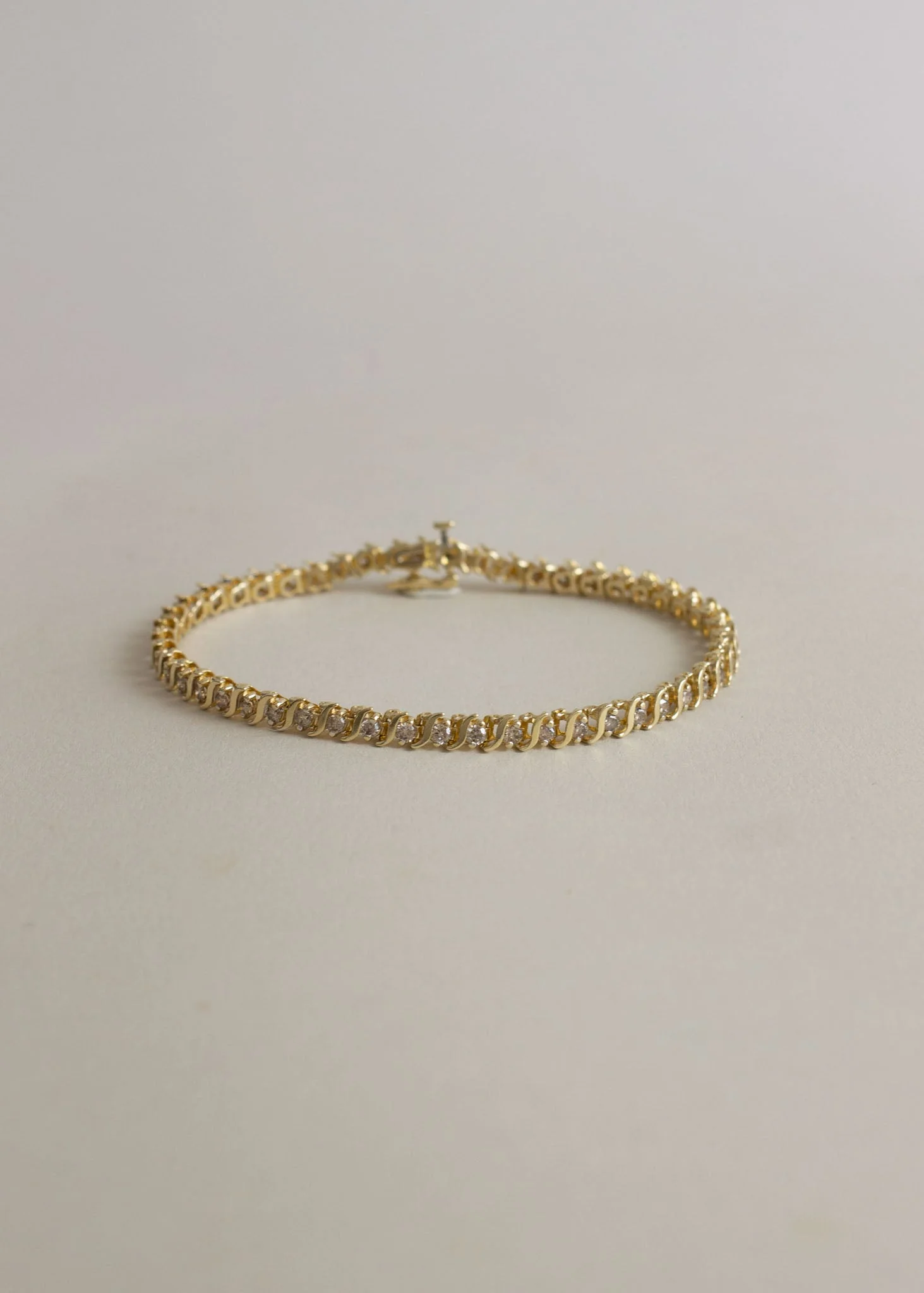 Kinn - Vintage S Link Tennis Bracelet 1.75 Ctw