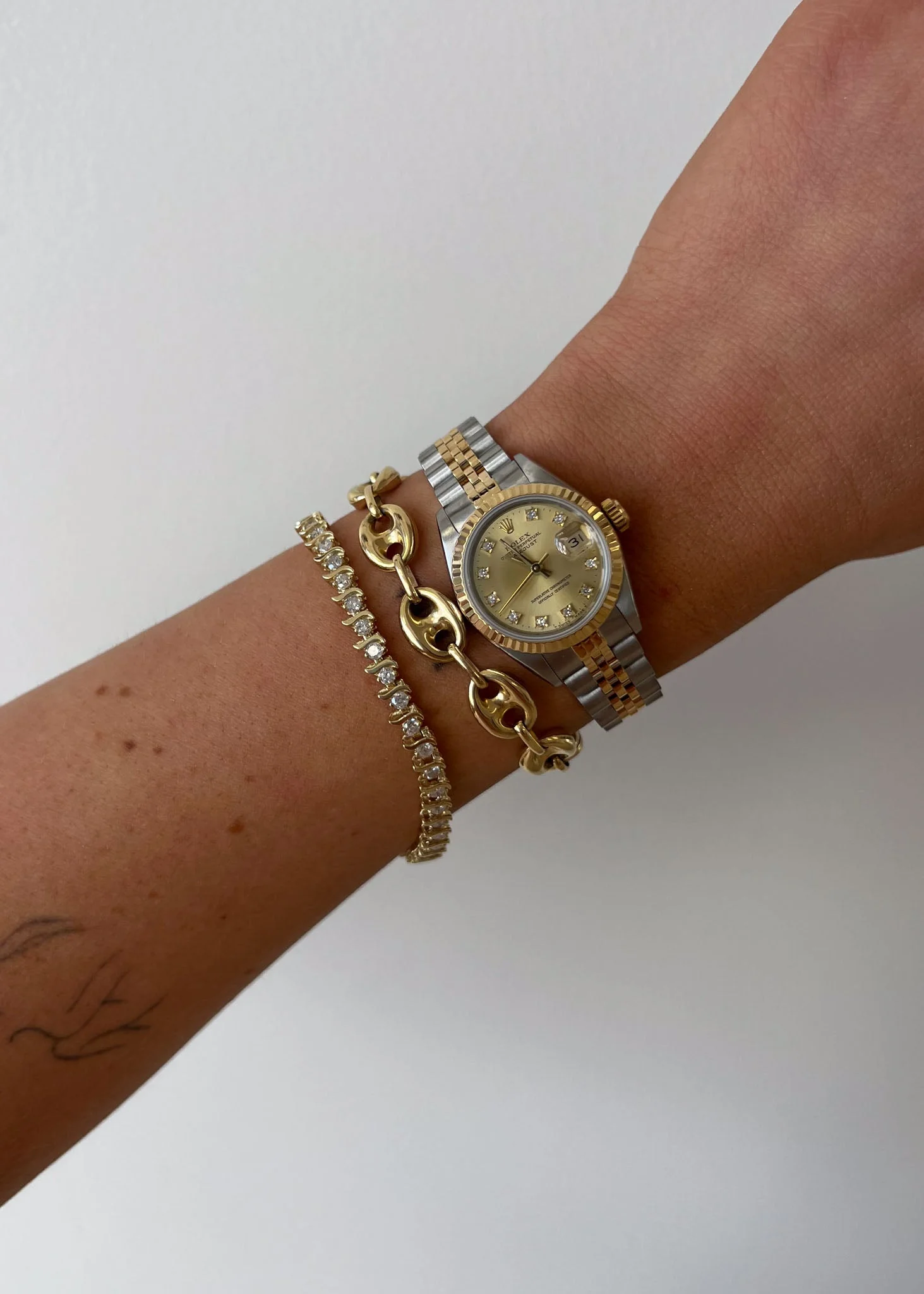 Kinn - Vintage S Link Tennis Bracelet 1.75 Ctw - Image 3