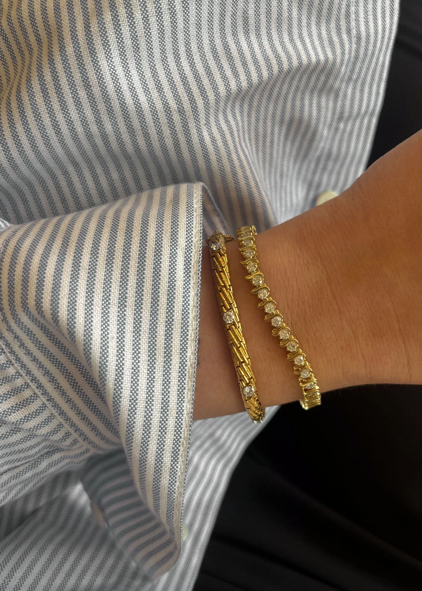 Kinn - Vintage Tiffany & Co Diamond Rope Chain Bracelet - Image 2