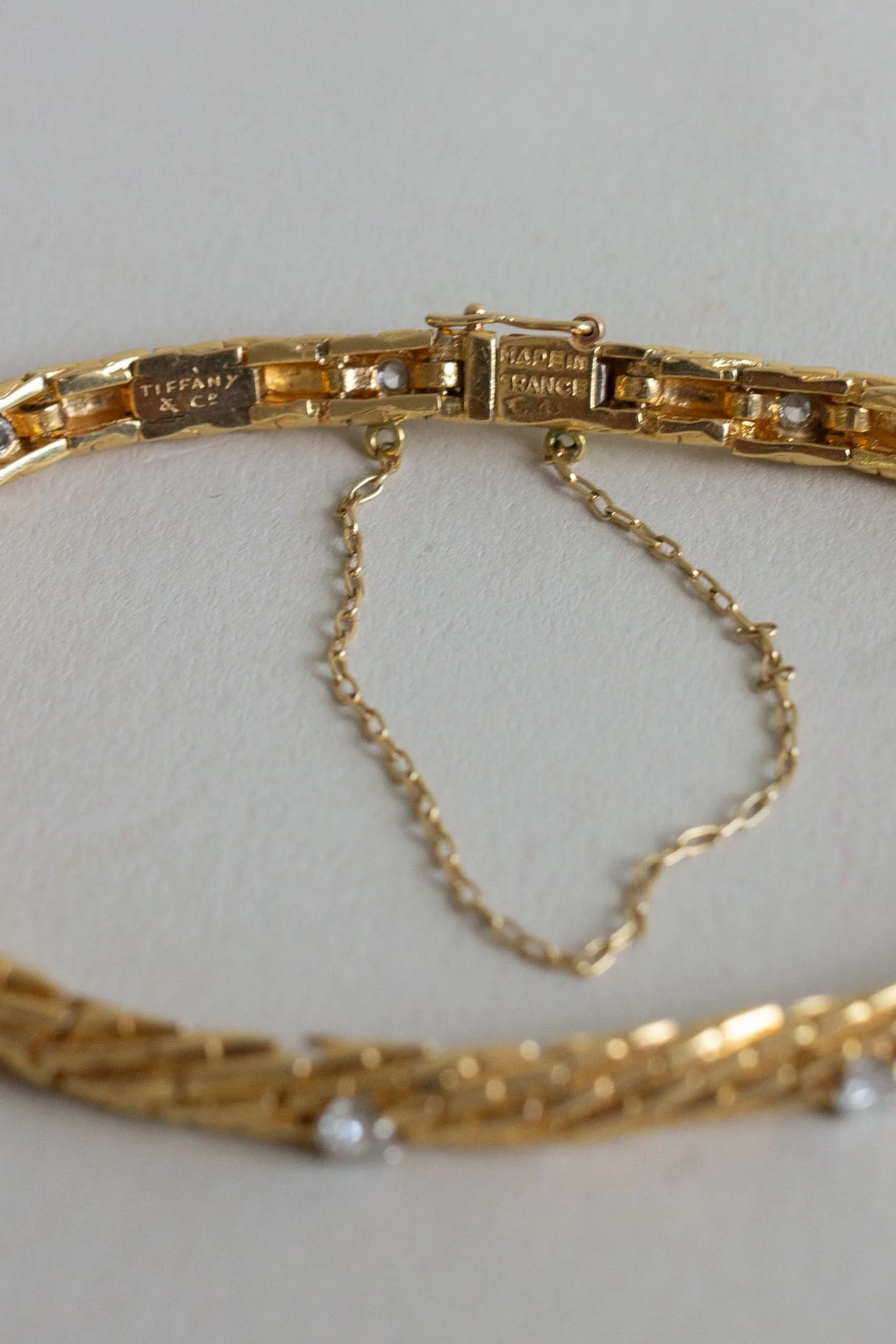 Kinn - Vintage Tiffany & Co Diamond Rope Chain Bracelet - Image 3