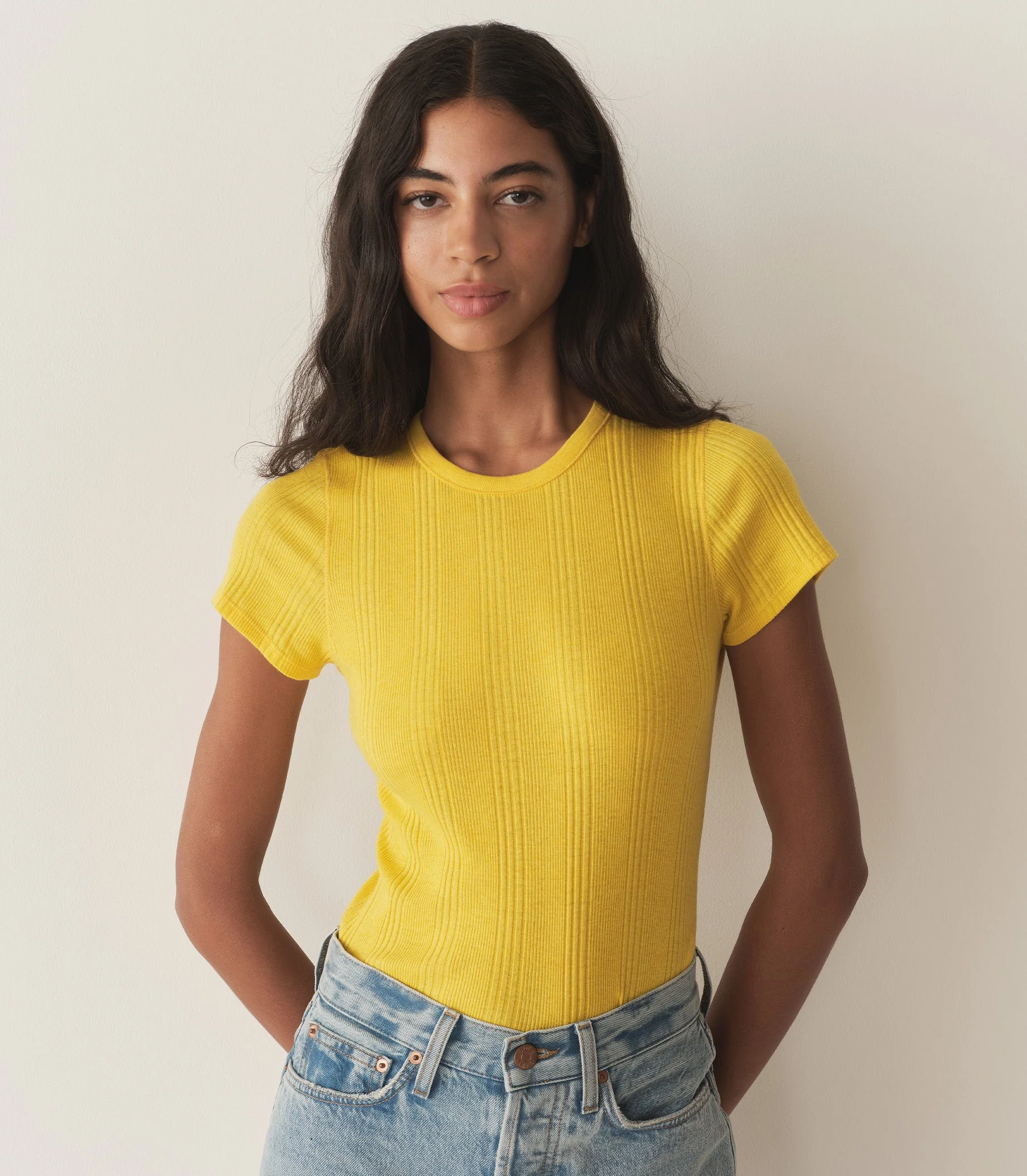 DÔEN - VIVI CASHMERE TEE -- CITRUS