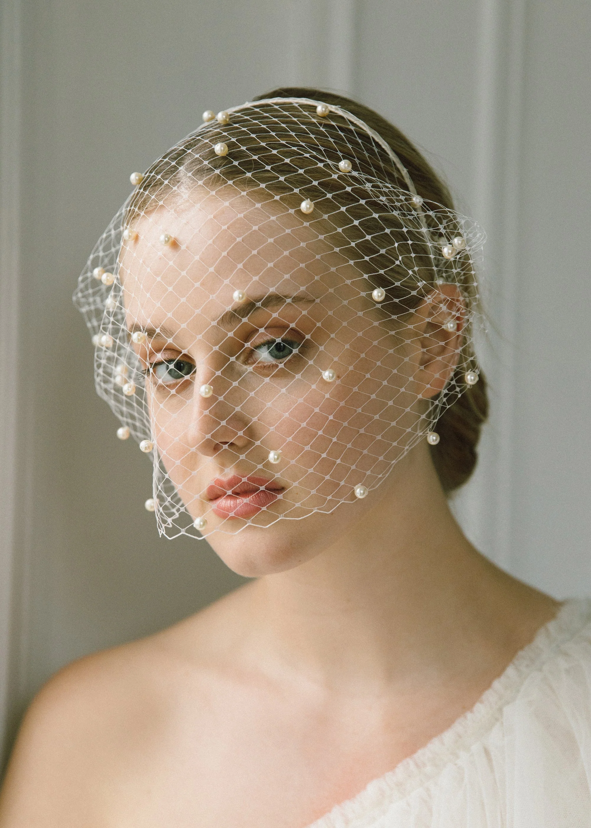 Jennifer Behr - Voilette Headband with Pearls - Image 3