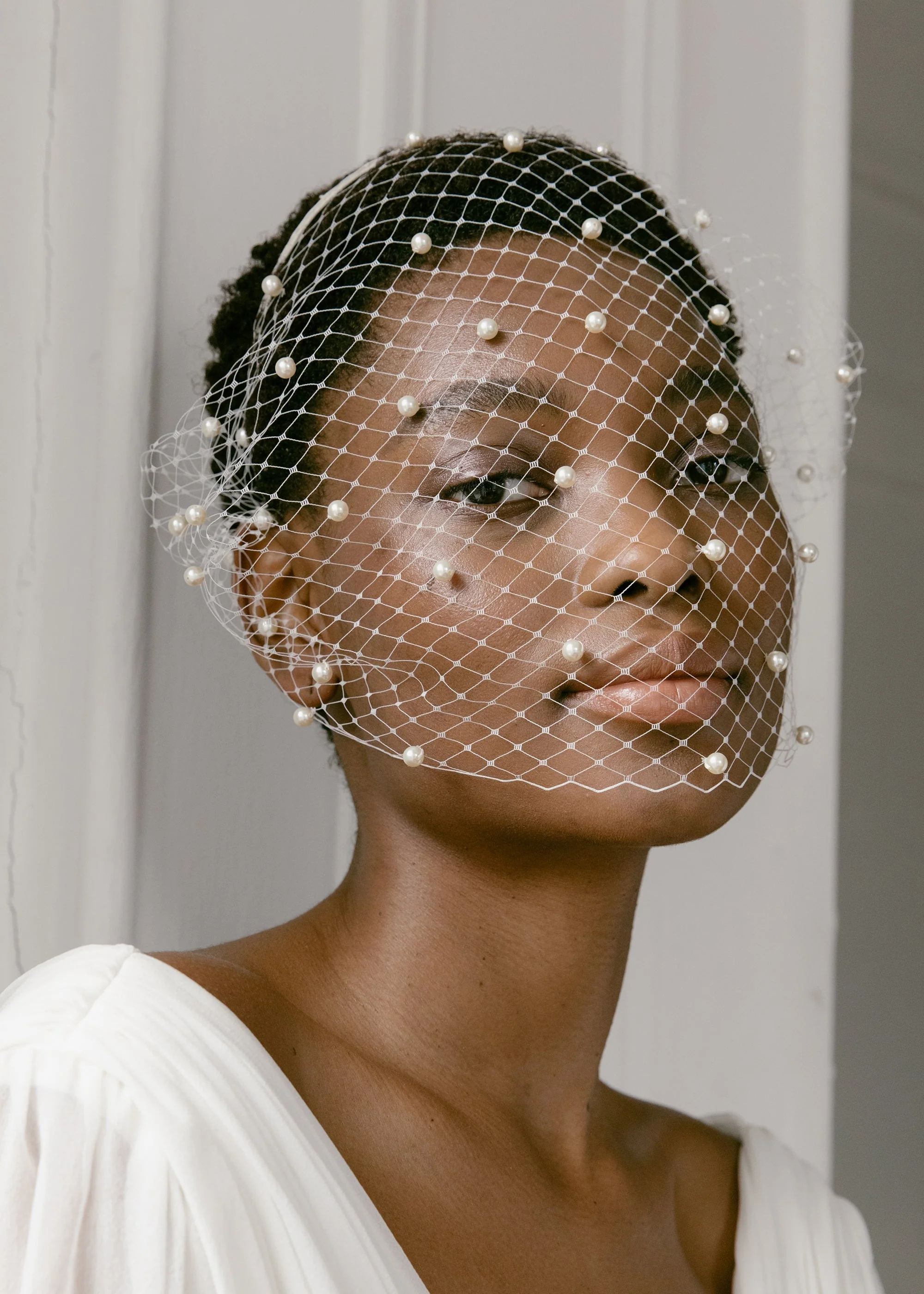 Jennifer Behr - Voilette Headband with Pearls - Image 4