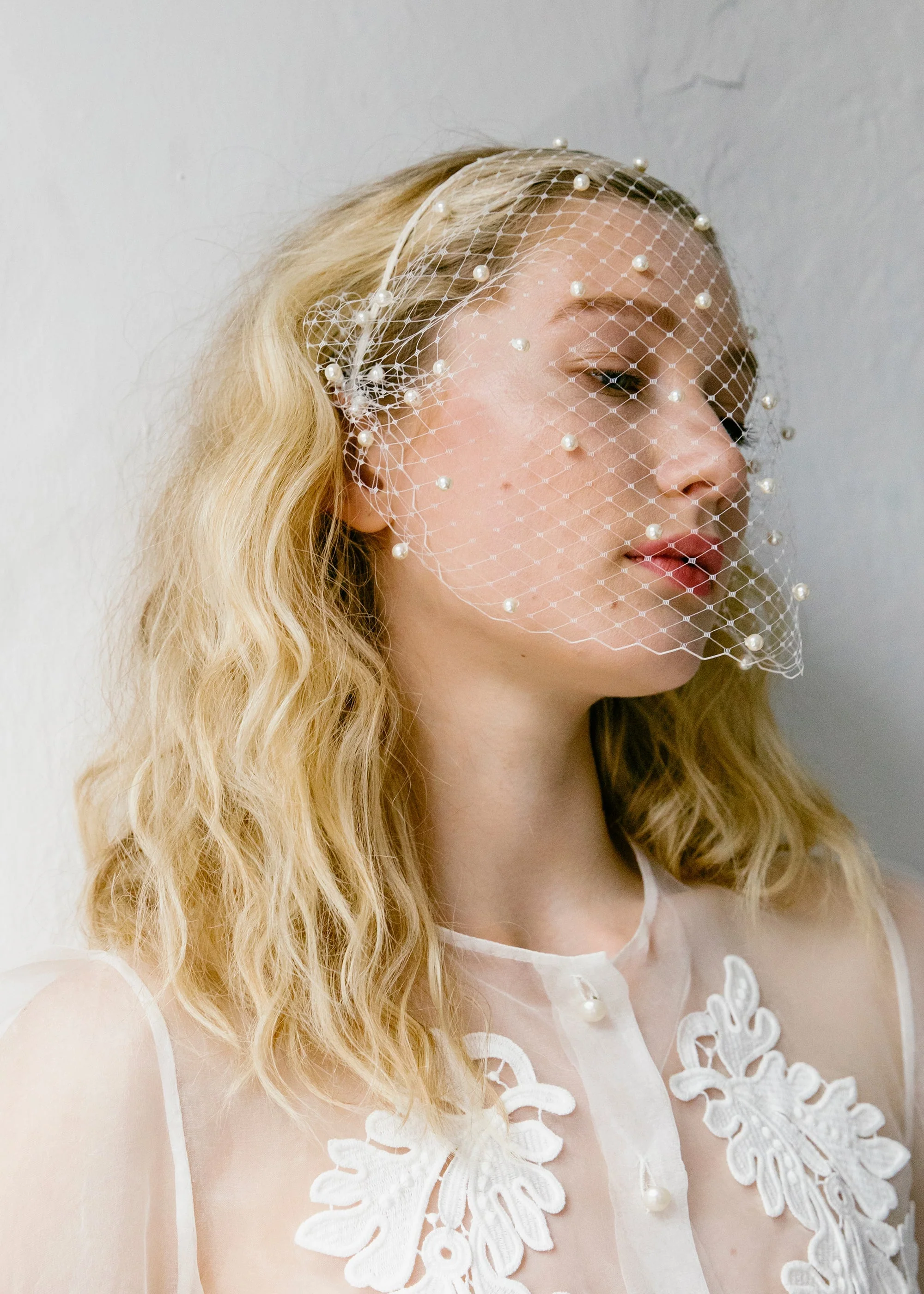 Jennifer Behr - Voilette Headband with Pearls - Image 7