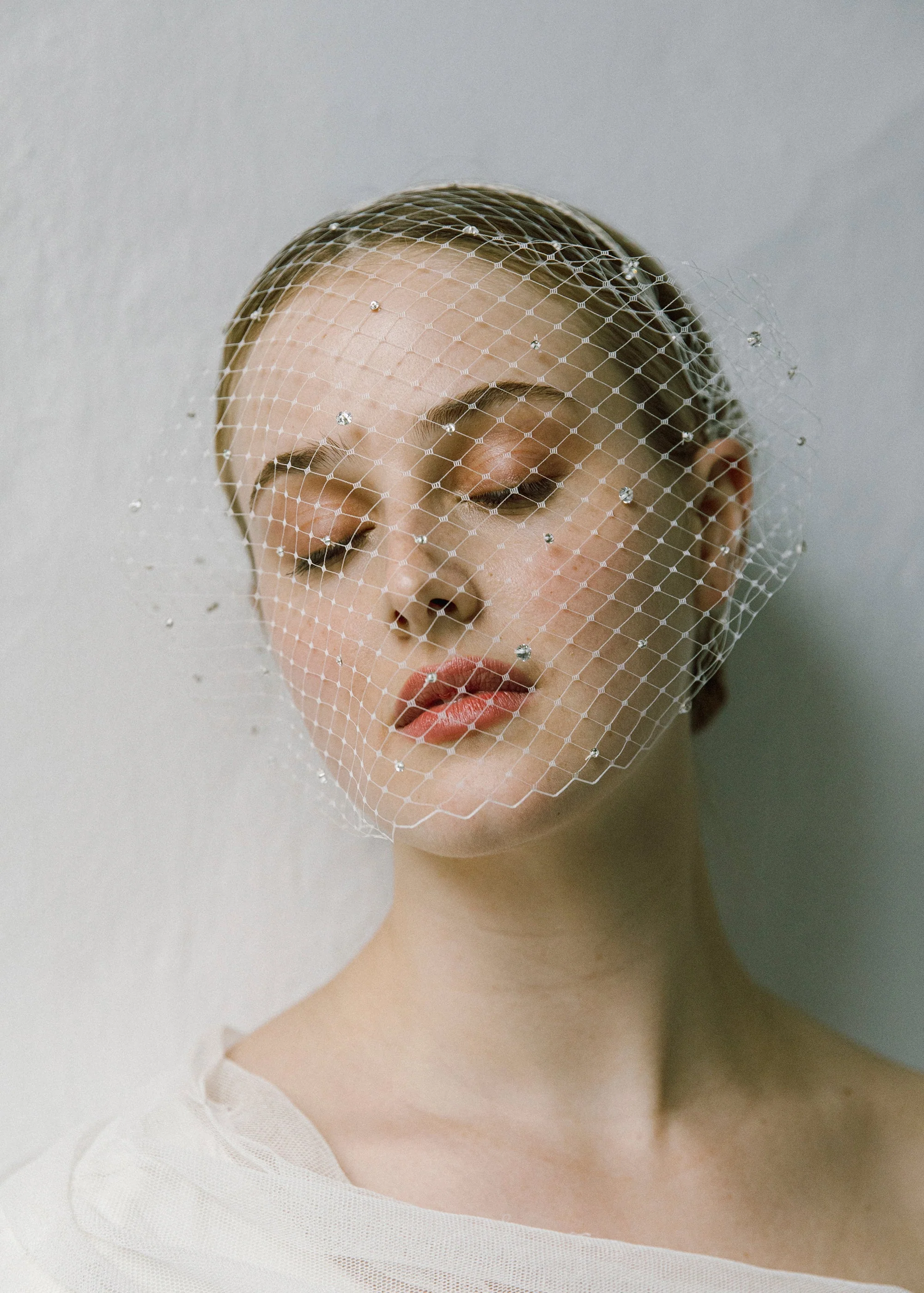 Jennifer Behr - Voilette Headband with Scattered Crystals - Image 3