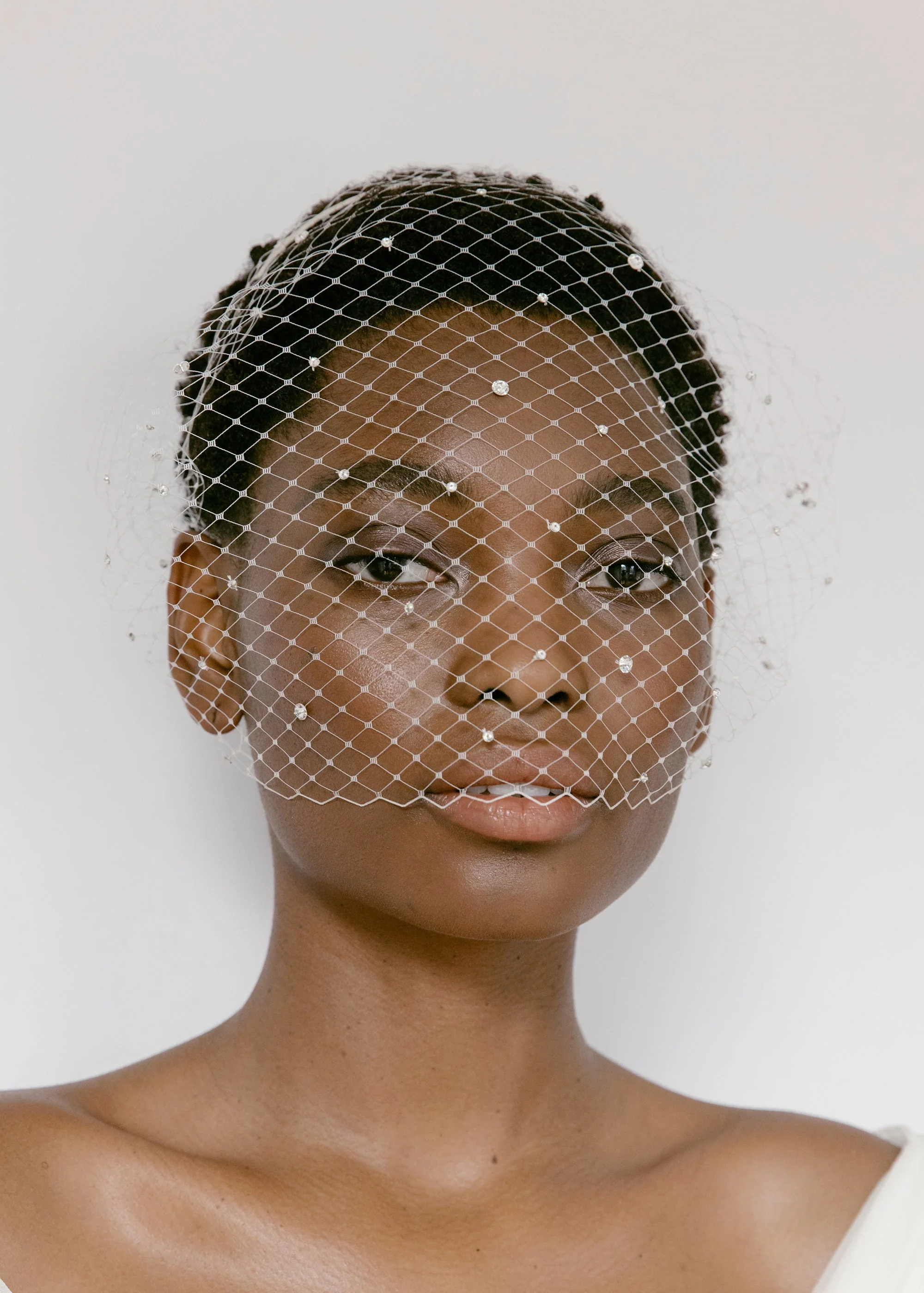 Jennifer Behr - Voilette Headband with Scattered Crystals - Image 4