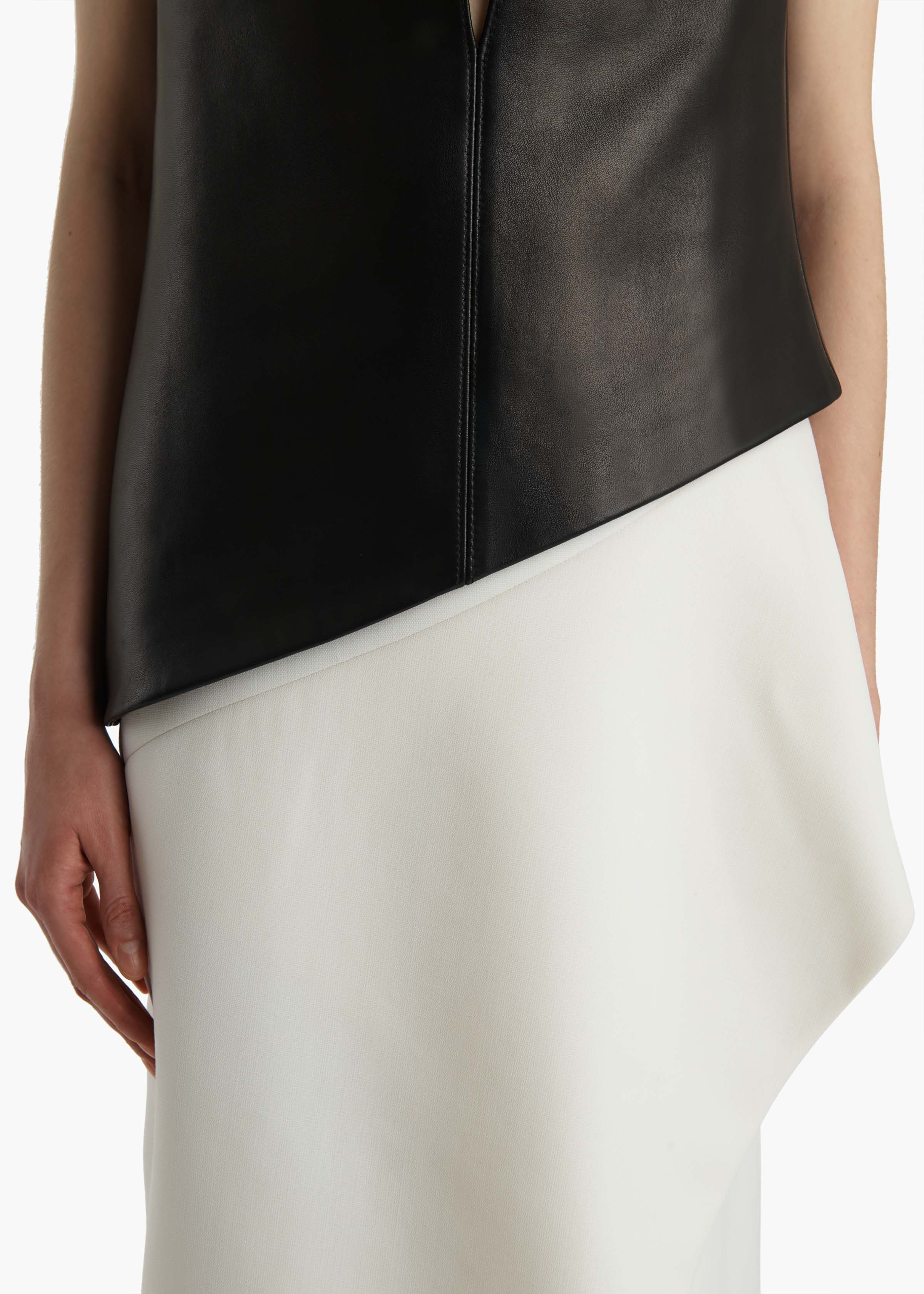 Khaite - Von Top in Black Leather - Image 6