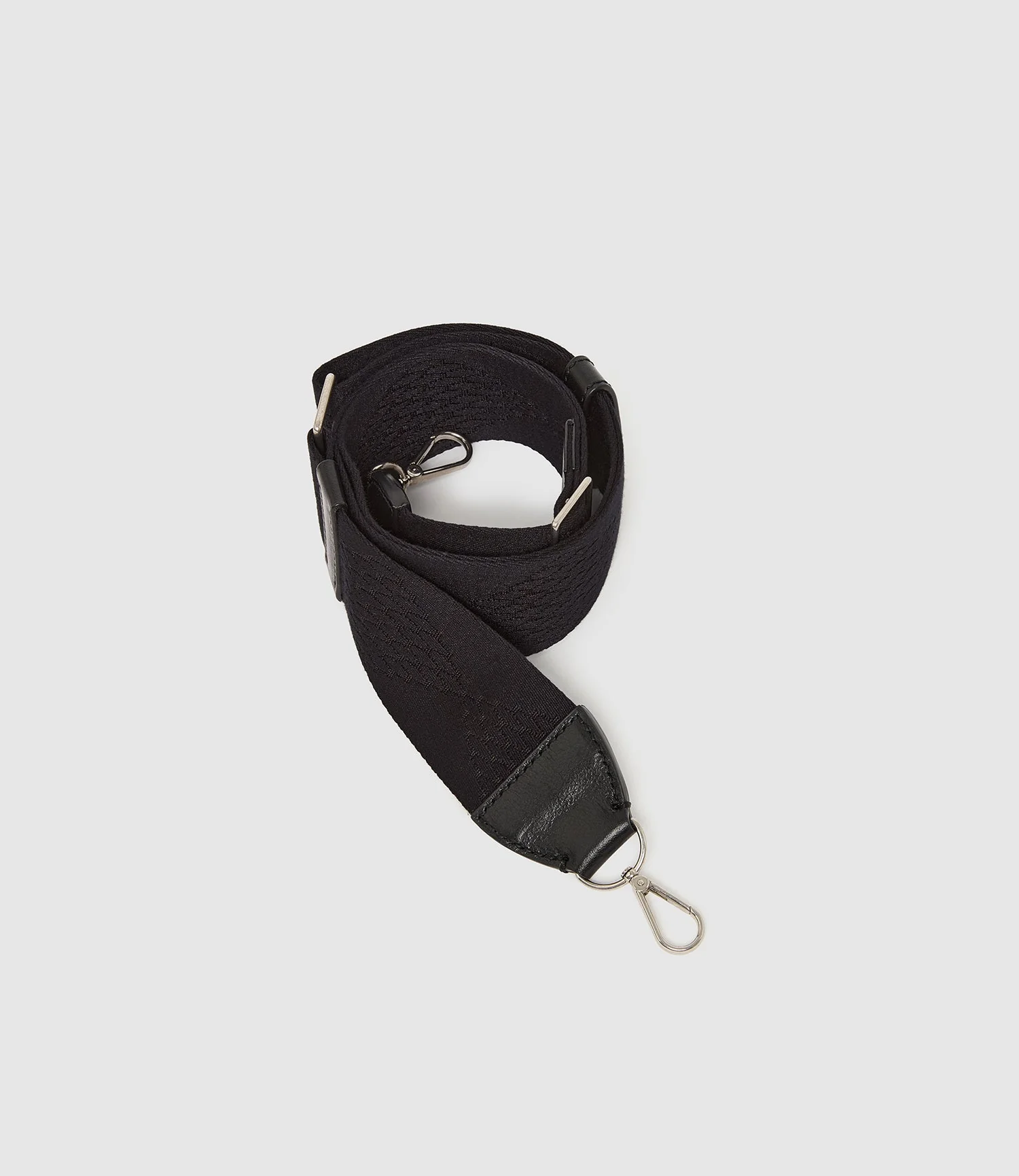 Metier - Webbing Strap Black With Silver Hardware