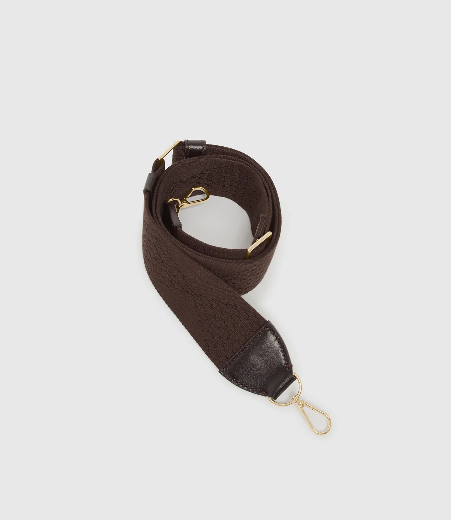 Metier - Webbing Strap Chocolate With Gold Hardware