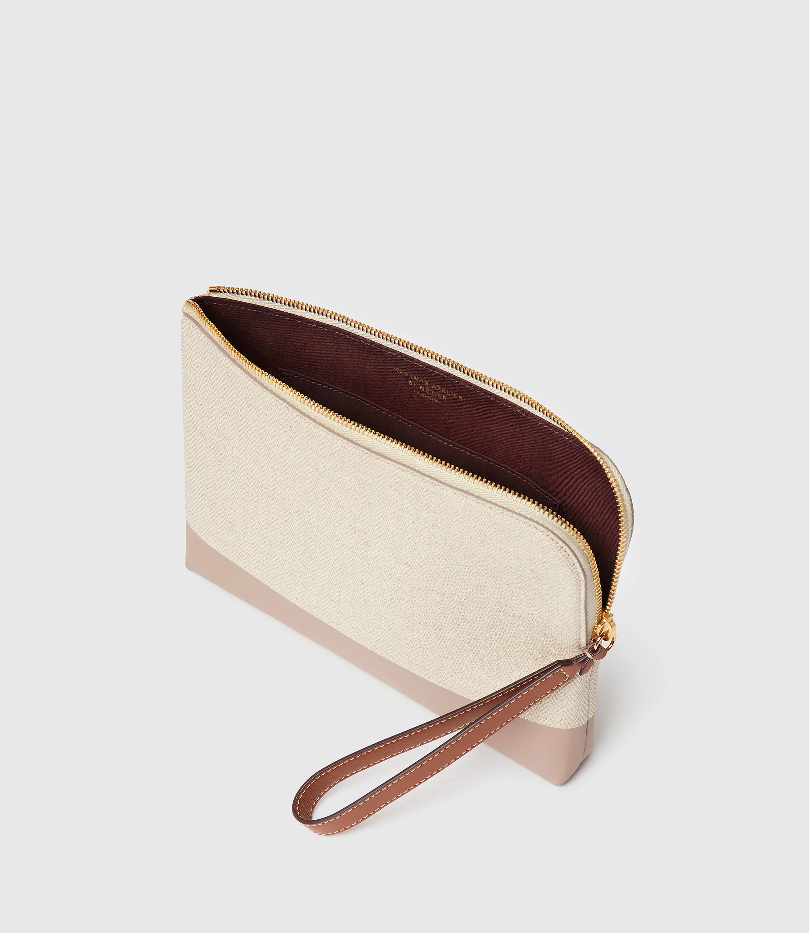 Metier - Westman Atelier By Métier Midi Makeup Pouch Herringbone - Image 3