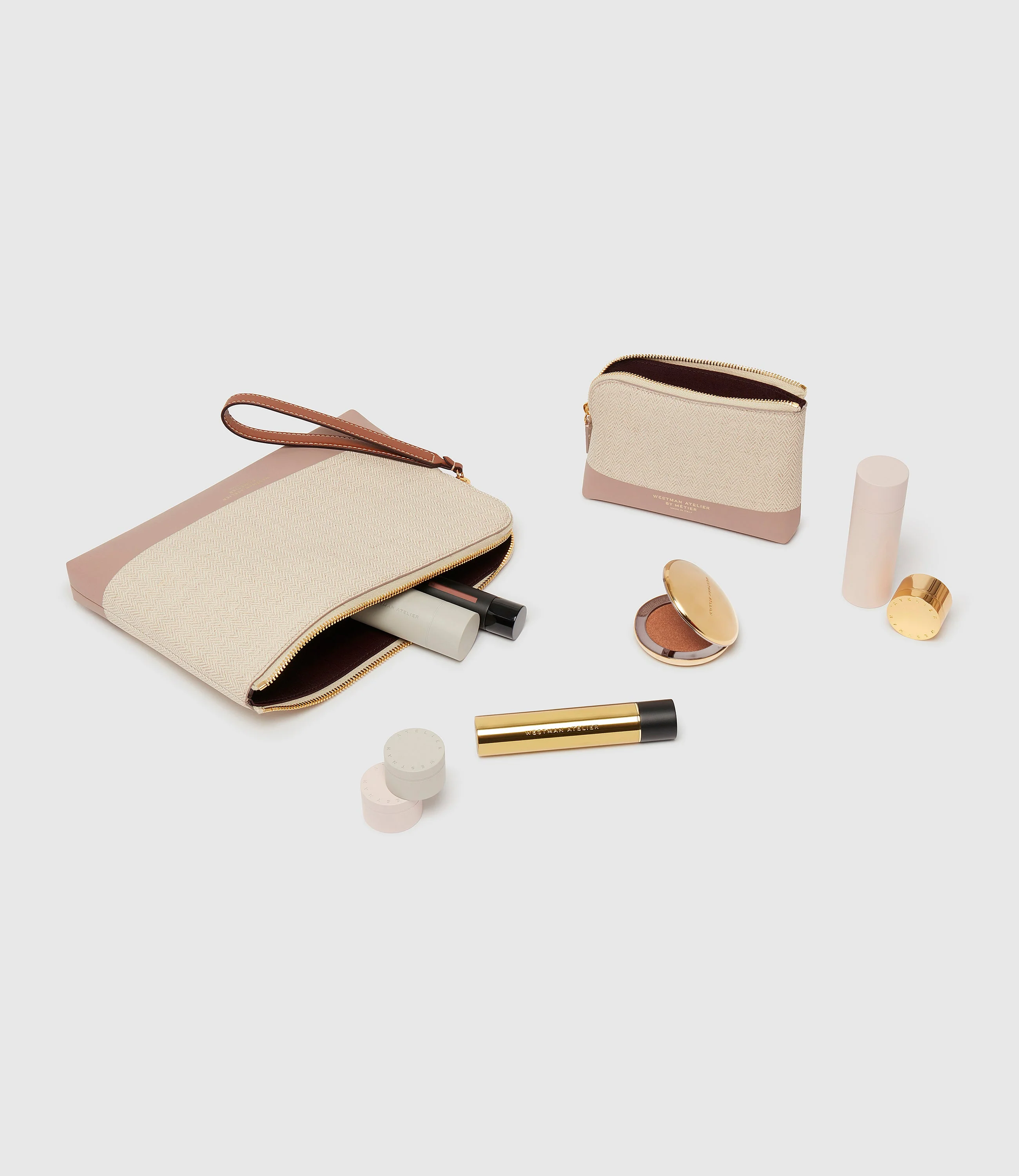 Metier - Westman Atelier By Métier Midi Makeup Pouch Herringbone - Image 4