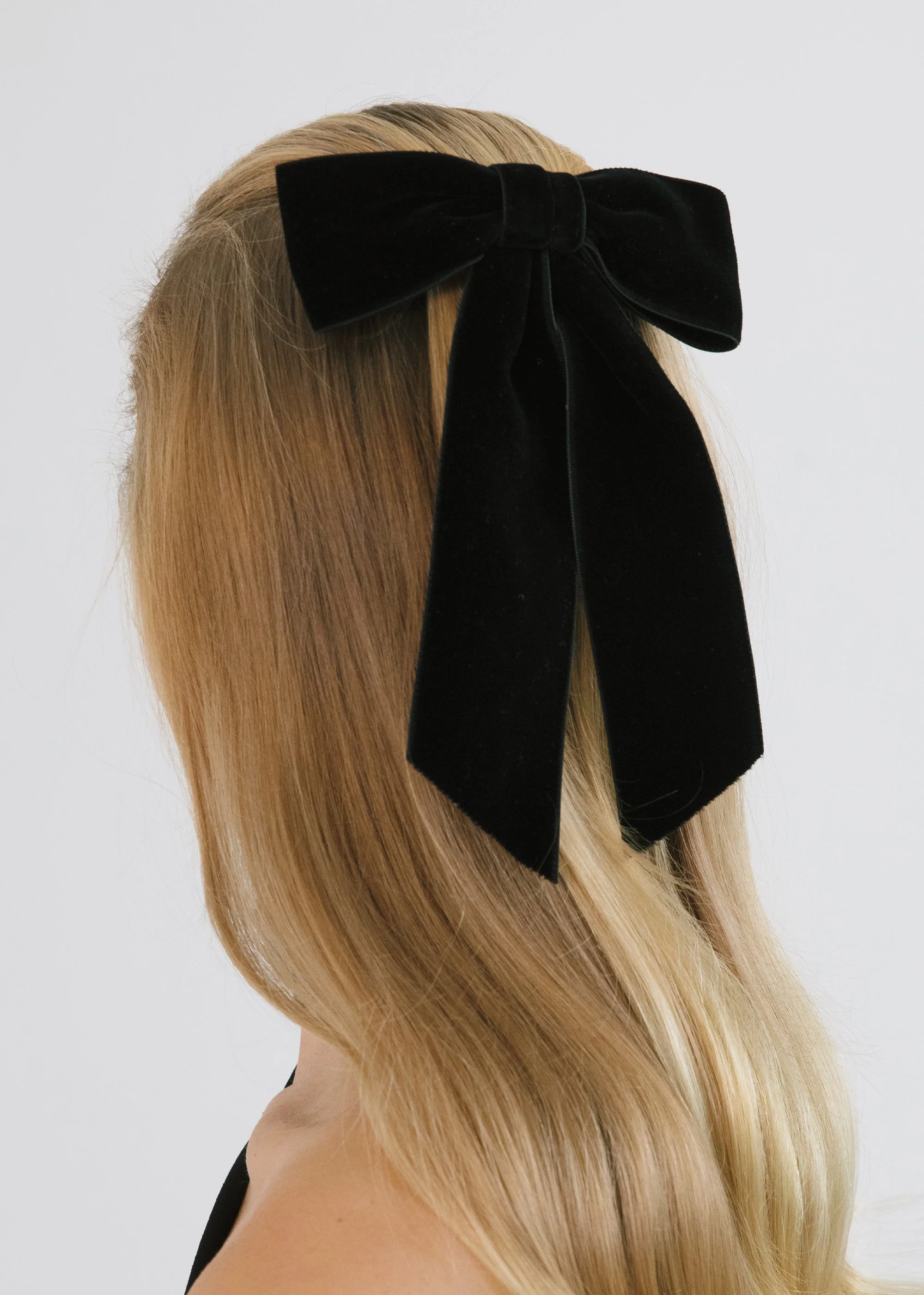Jennifer Behr - Wide Velvet Bow Barrette - Image 2