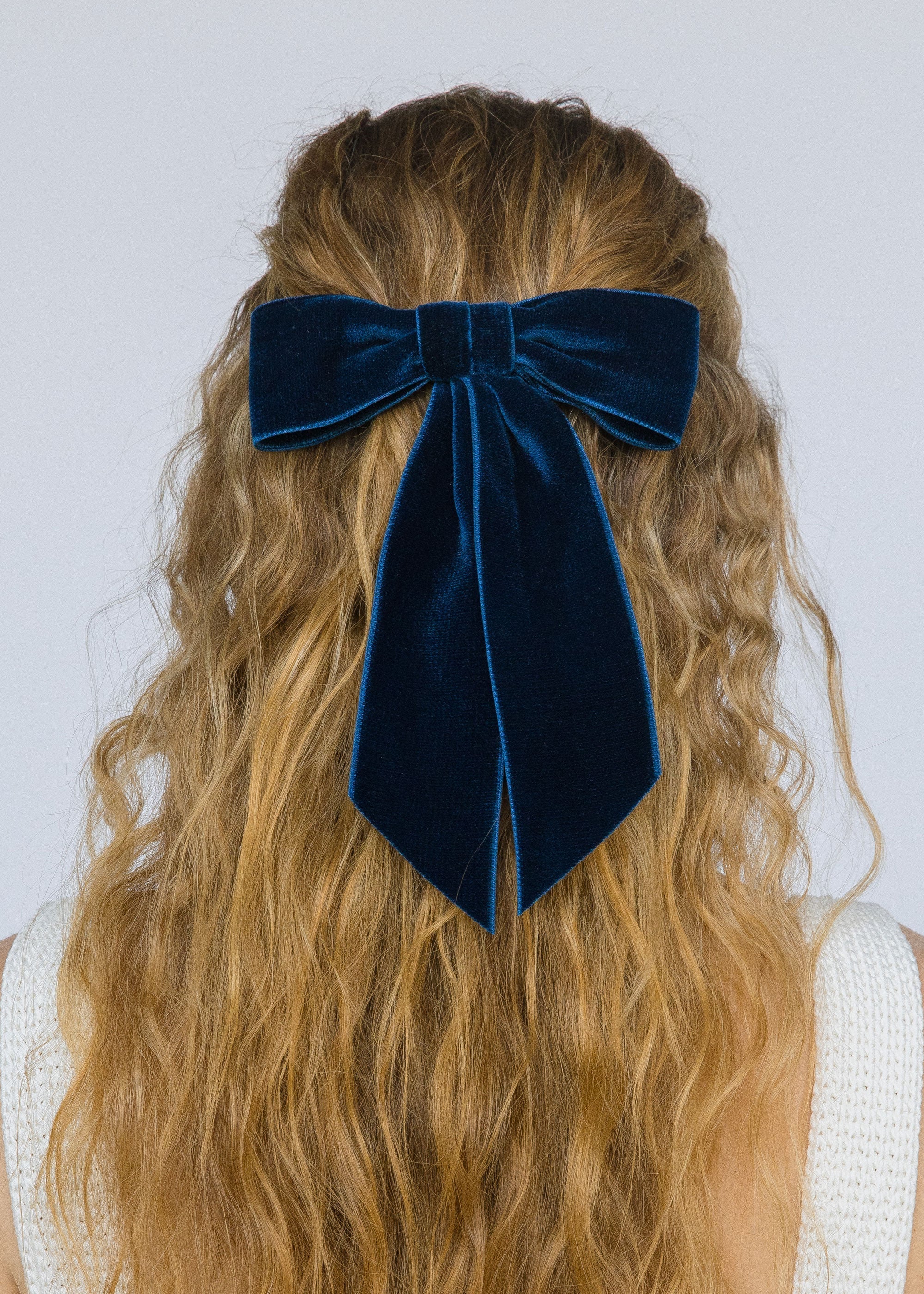 Jennifer Behr - Wide Velvet Bow Barrette - Image 3
