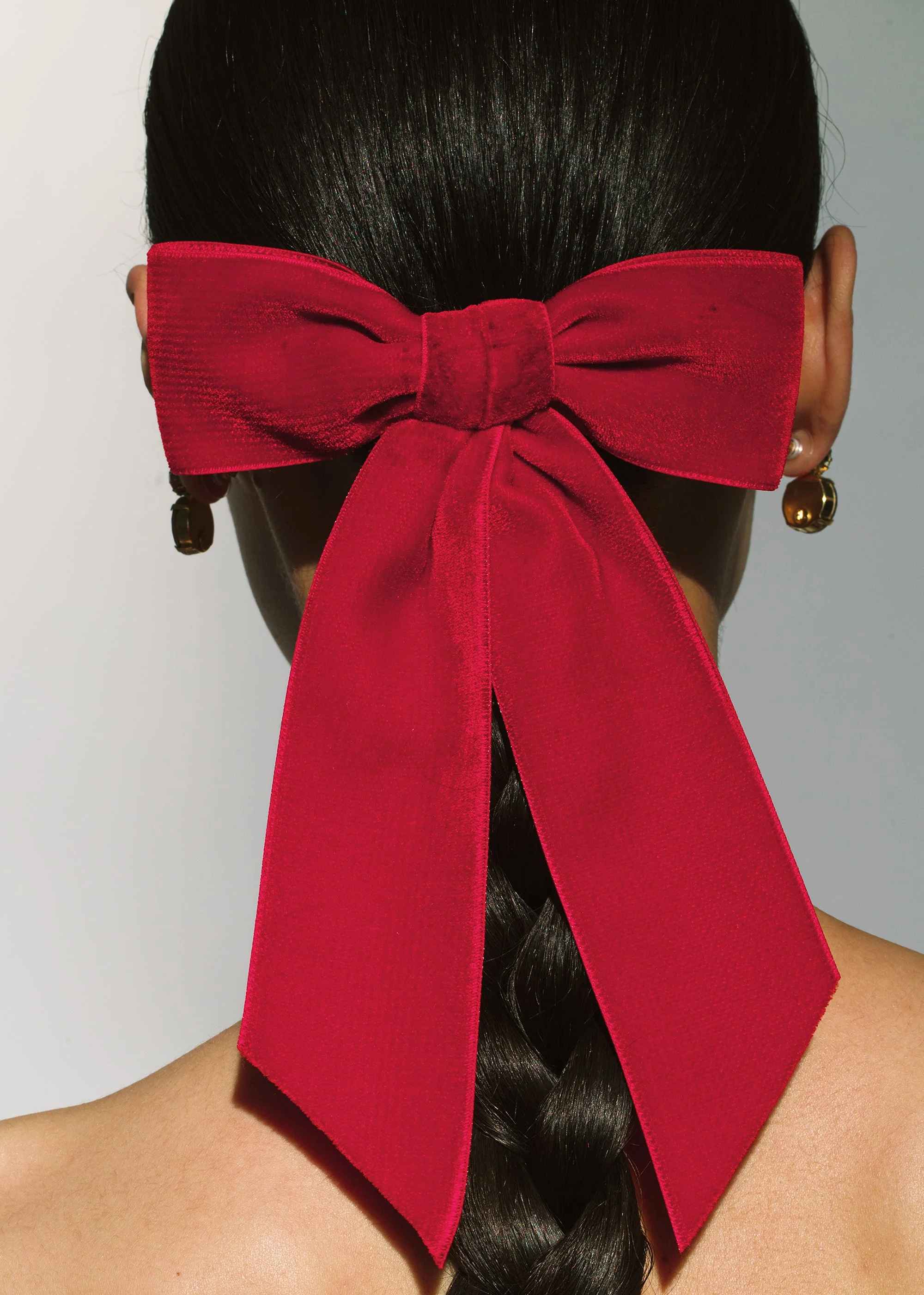 Jennifer Behr - Wide Velvet Bow Barrette - Image 2