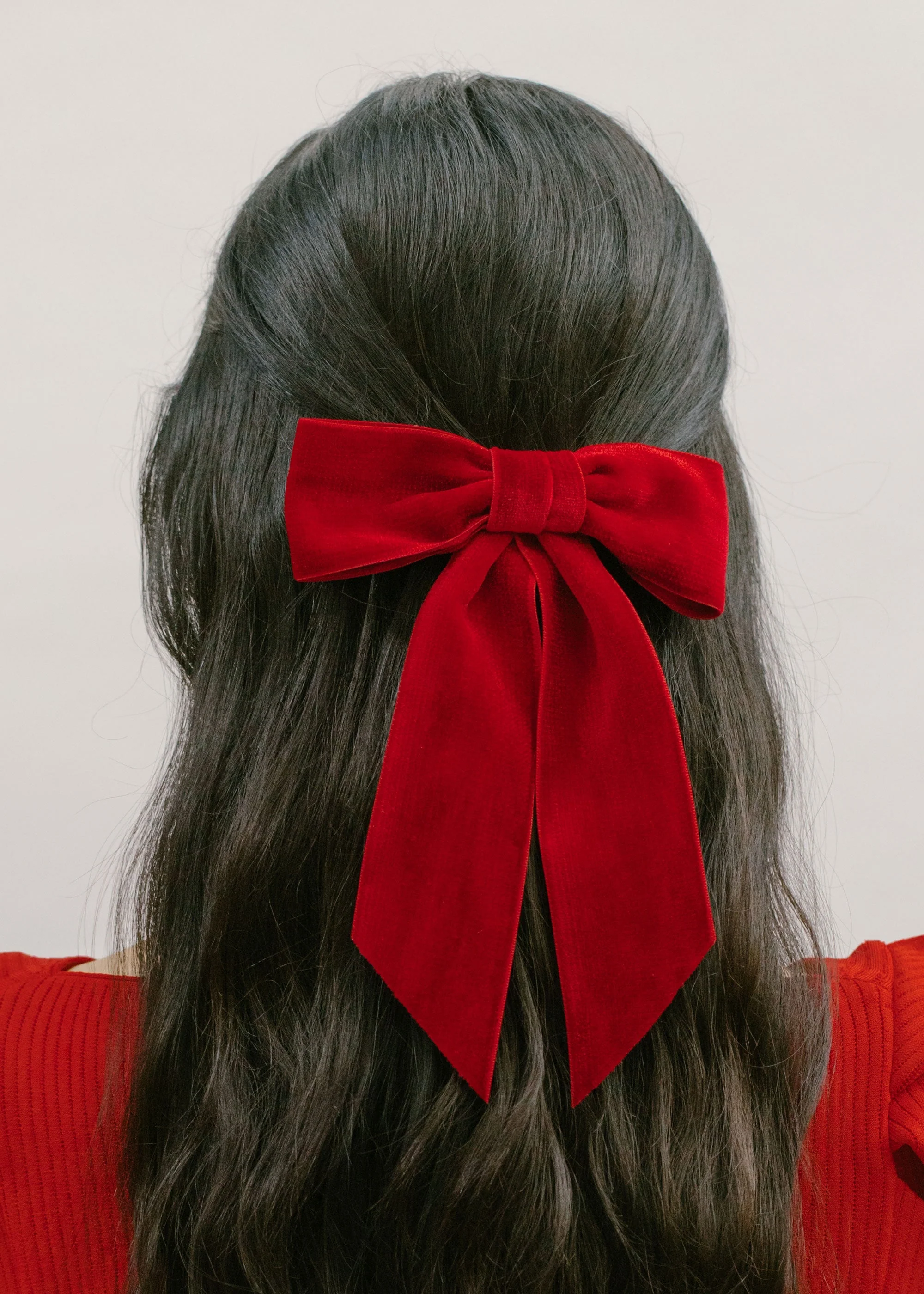 Jennifer Behr - Wide Velvet Bow Barrette - Image 4