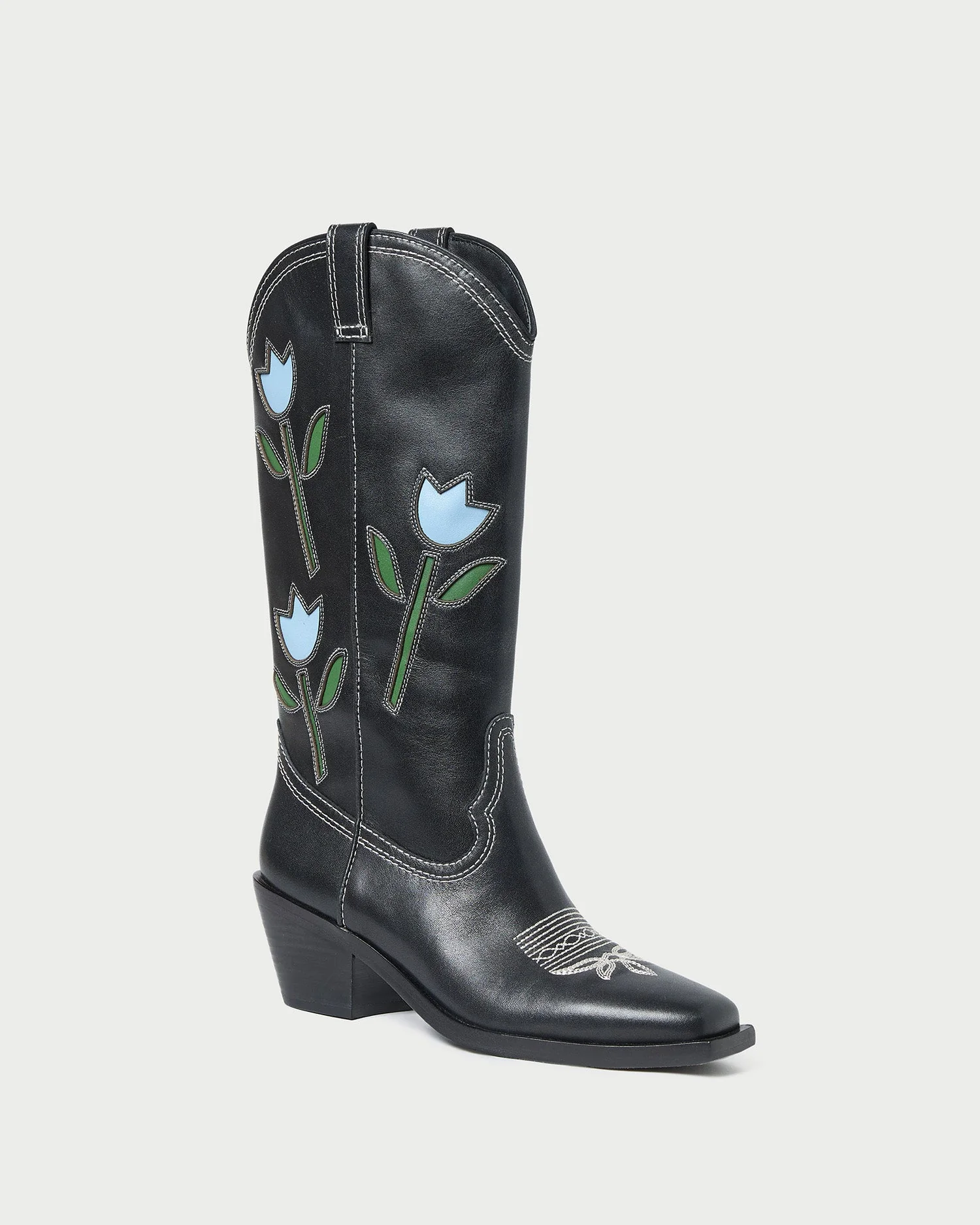 Loeffler Randall - Wilder Black Tulip Leather Boot - Image 3