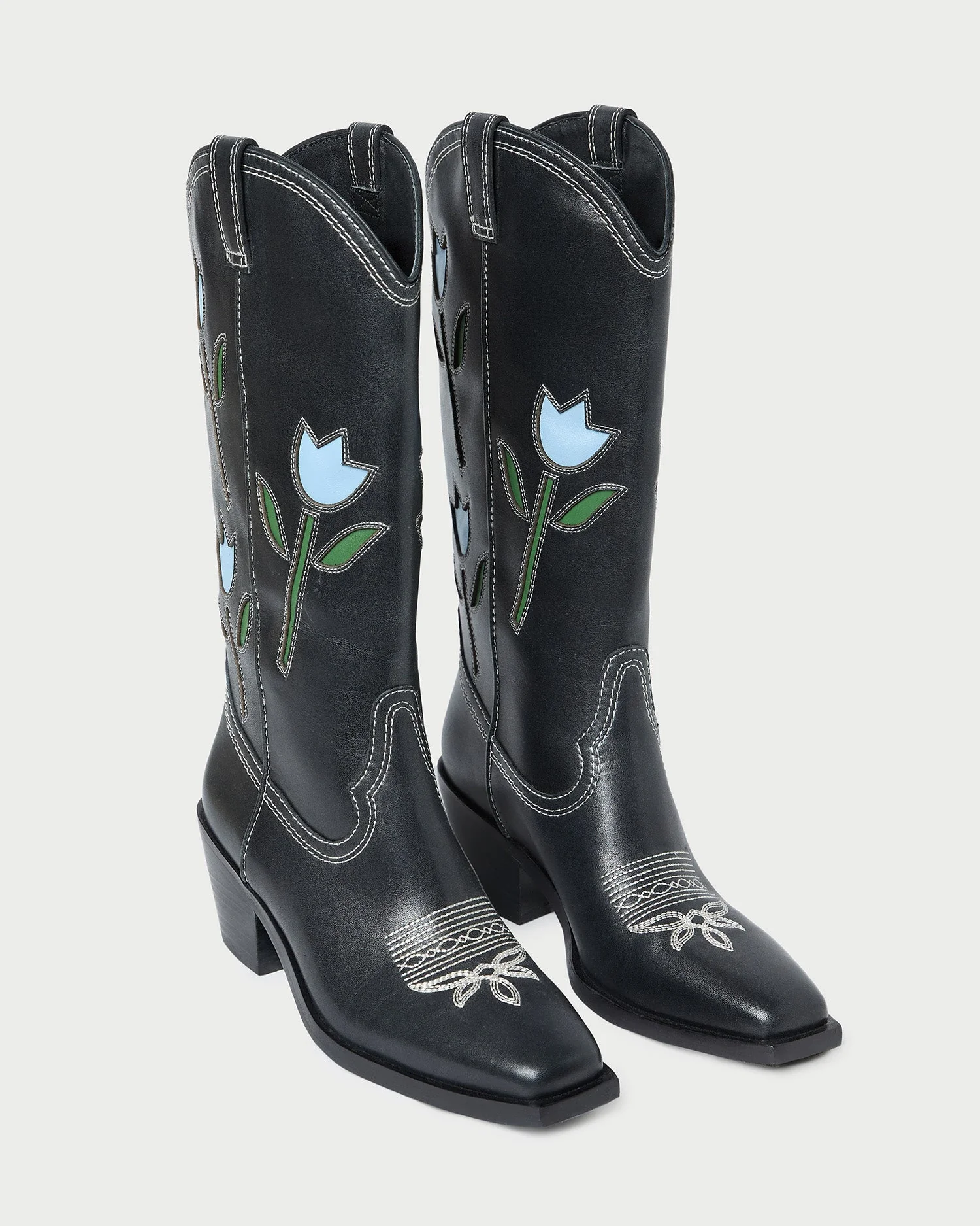 Loeffler Randall - Wilder Black Tulip Leather Boot - Image 4