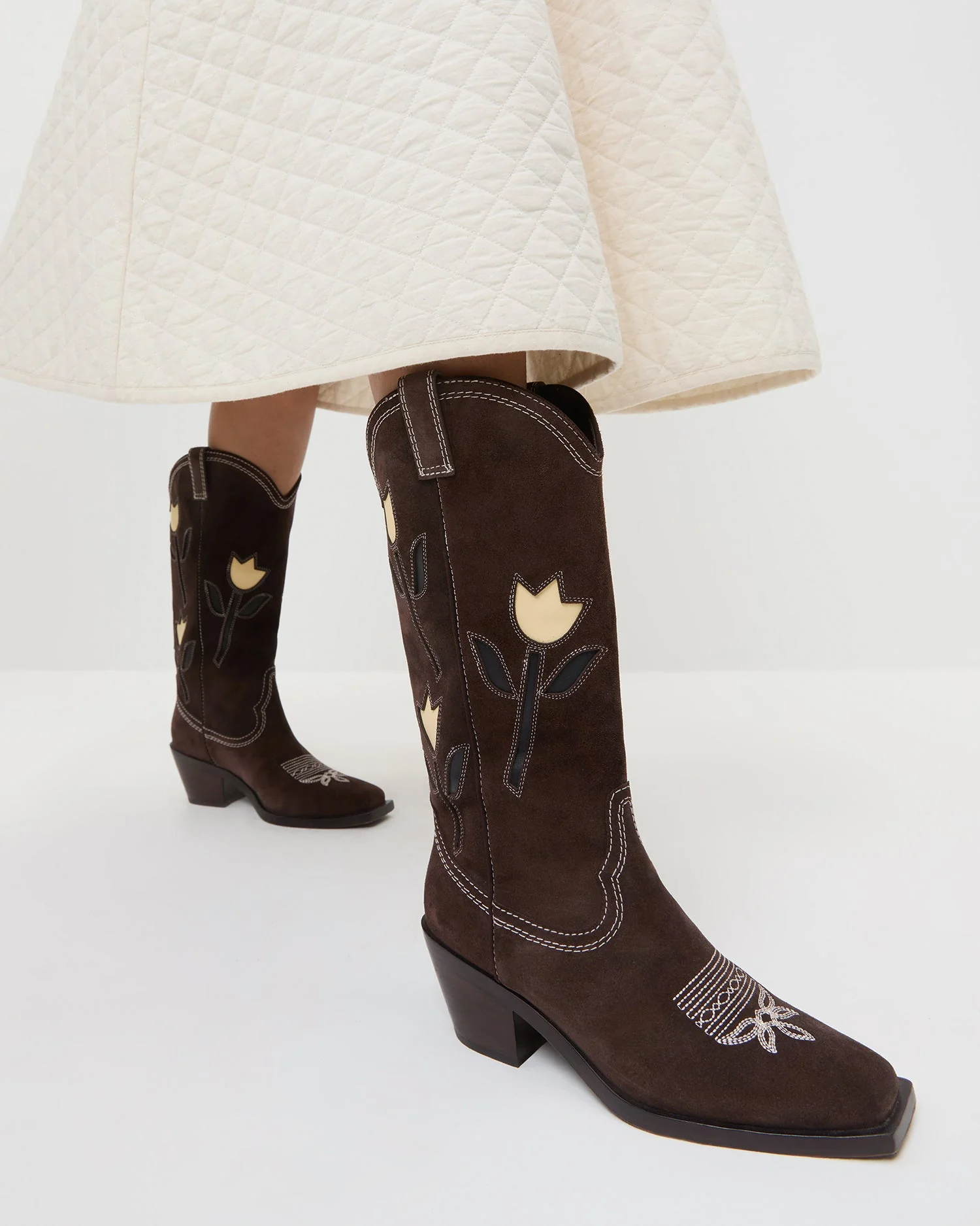 Loeffler Randall - Wilder Brown Suede Tulip Boot - Image 2
