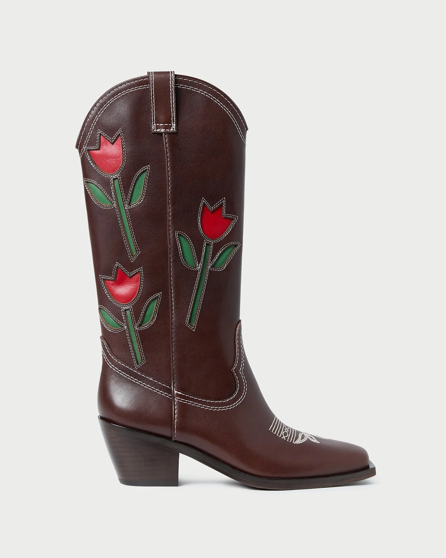 Loeffler Randall - Wilder Espresso Leather Tulip Boot