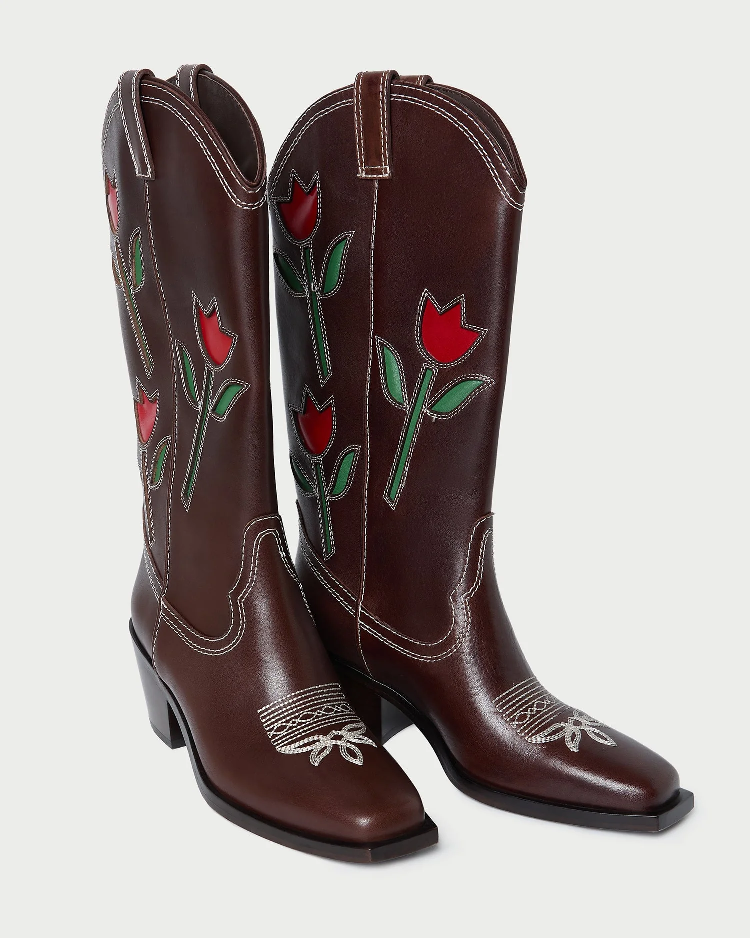 Loeffler Randall - Wilder Espresso Leather Tulip Boot - Image 3