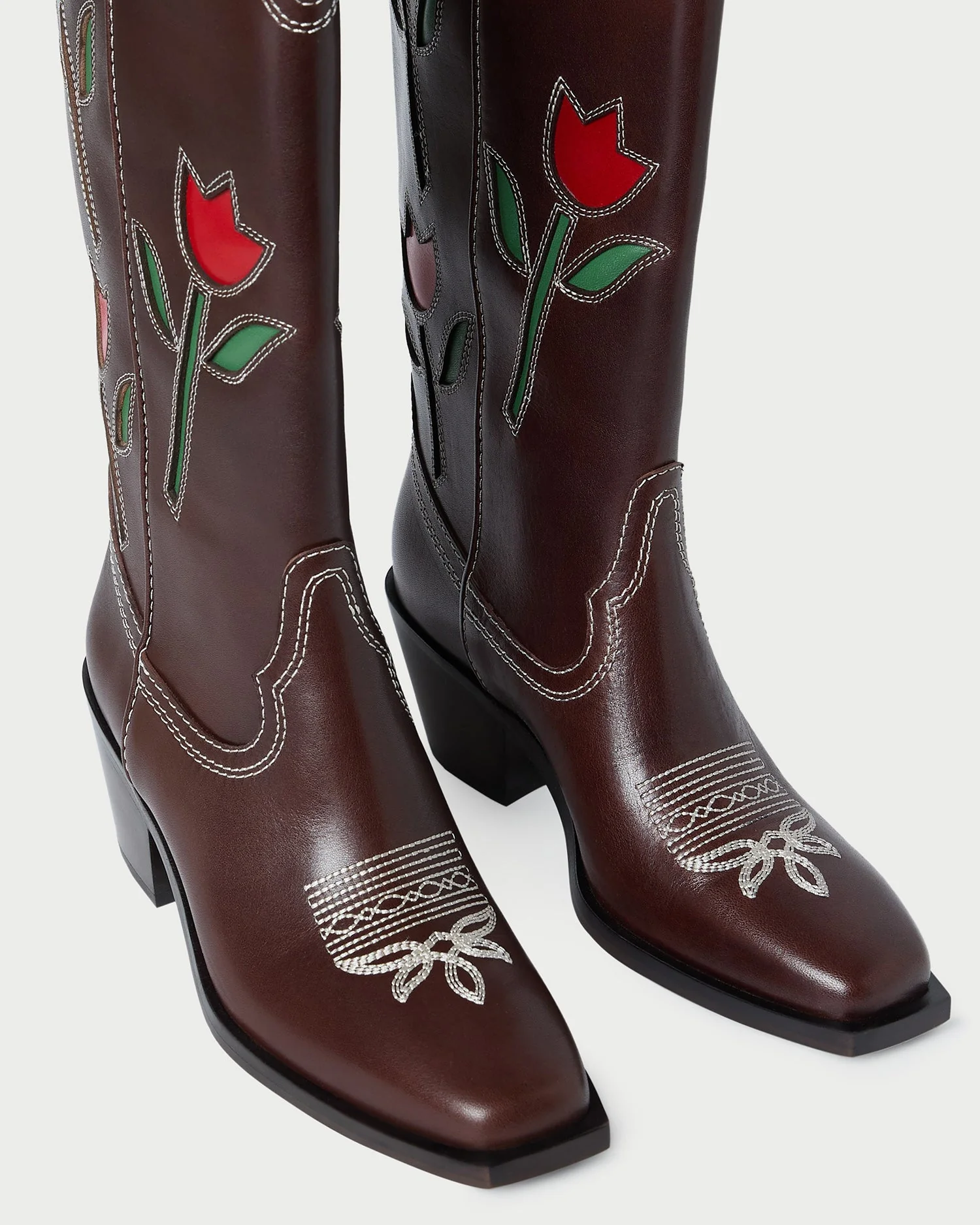 Loeffler Randall - Wilder Espresso Leather Tulip Boot - Image 4