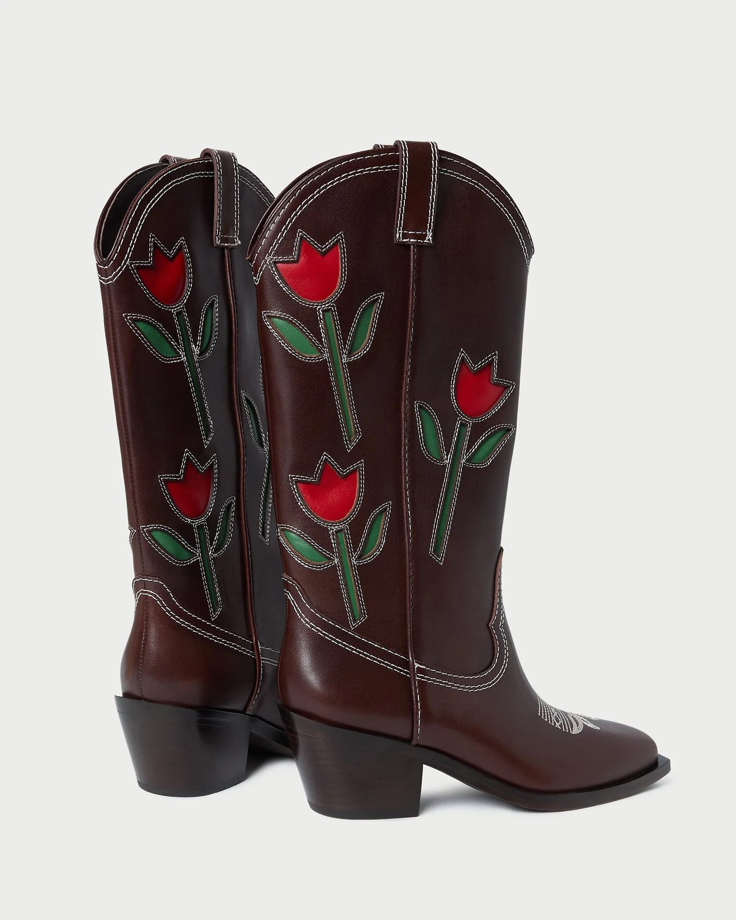 Loeffler Randall - Wilder Espresso Leather Tulip Boot - Image 5