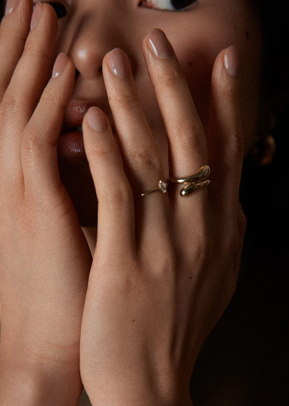 Kinn - Willow Wrap Around Ring Gold - Image 2