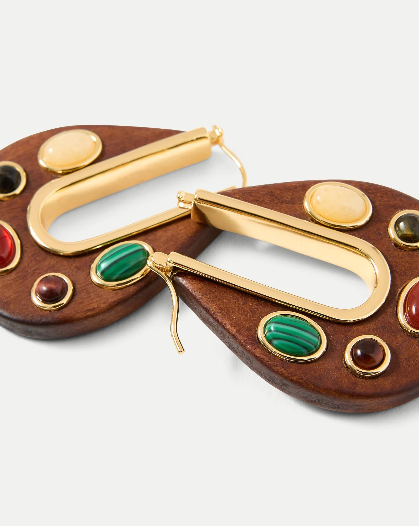 Veronica Beard - Wood Embellished Drop Hoop - Image 4