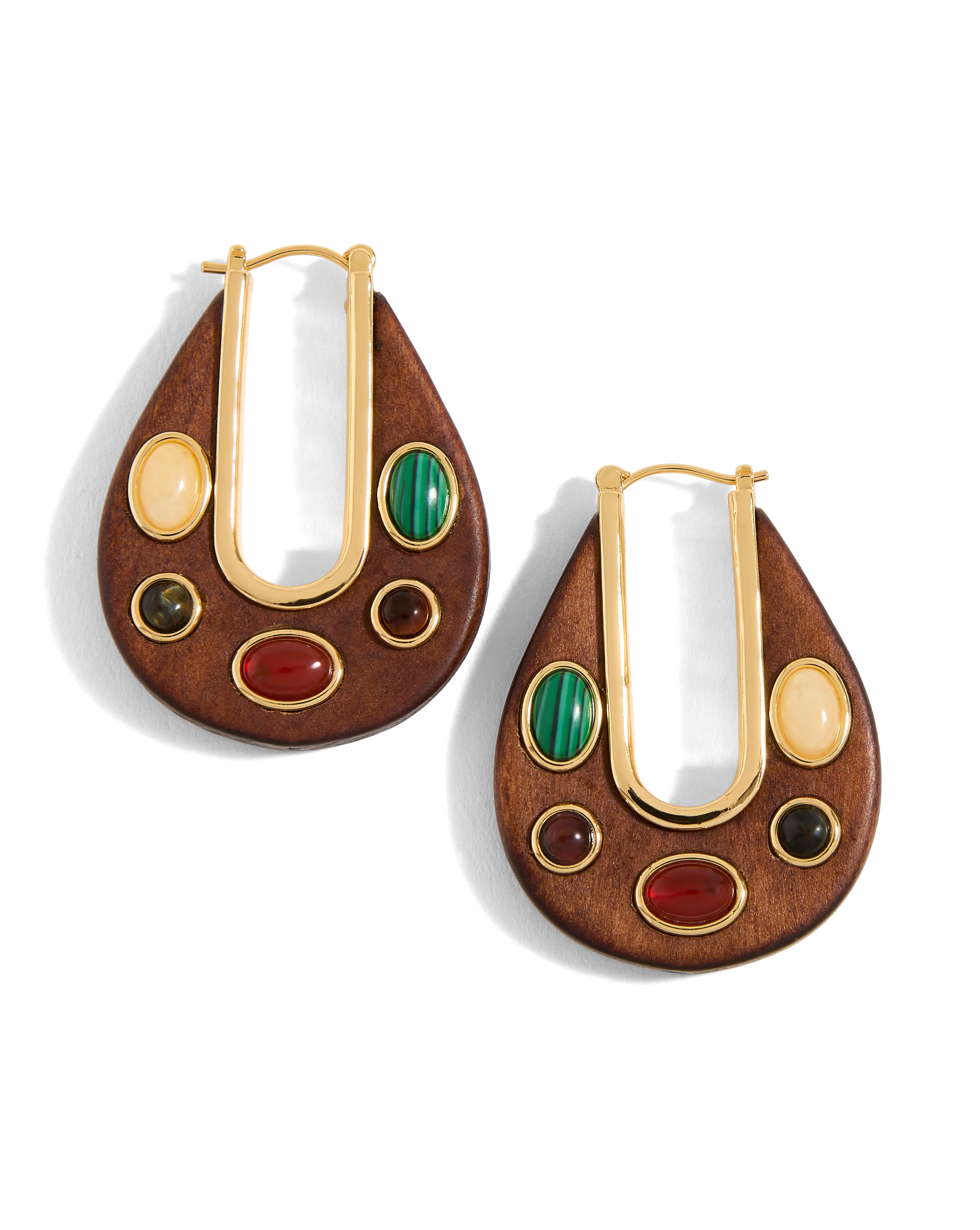 Veronica Beard - Wood Embellished Drop Hoop - Image 5