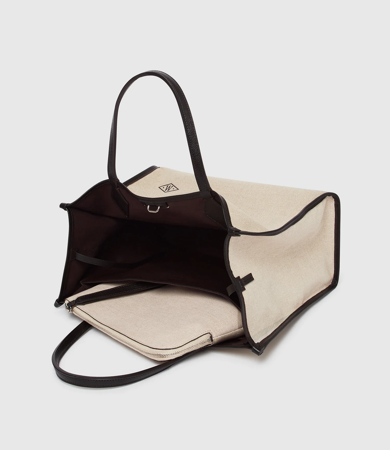 Metier - Wristlet Clutch Natural Linen With Elvis Cacao - Image 6