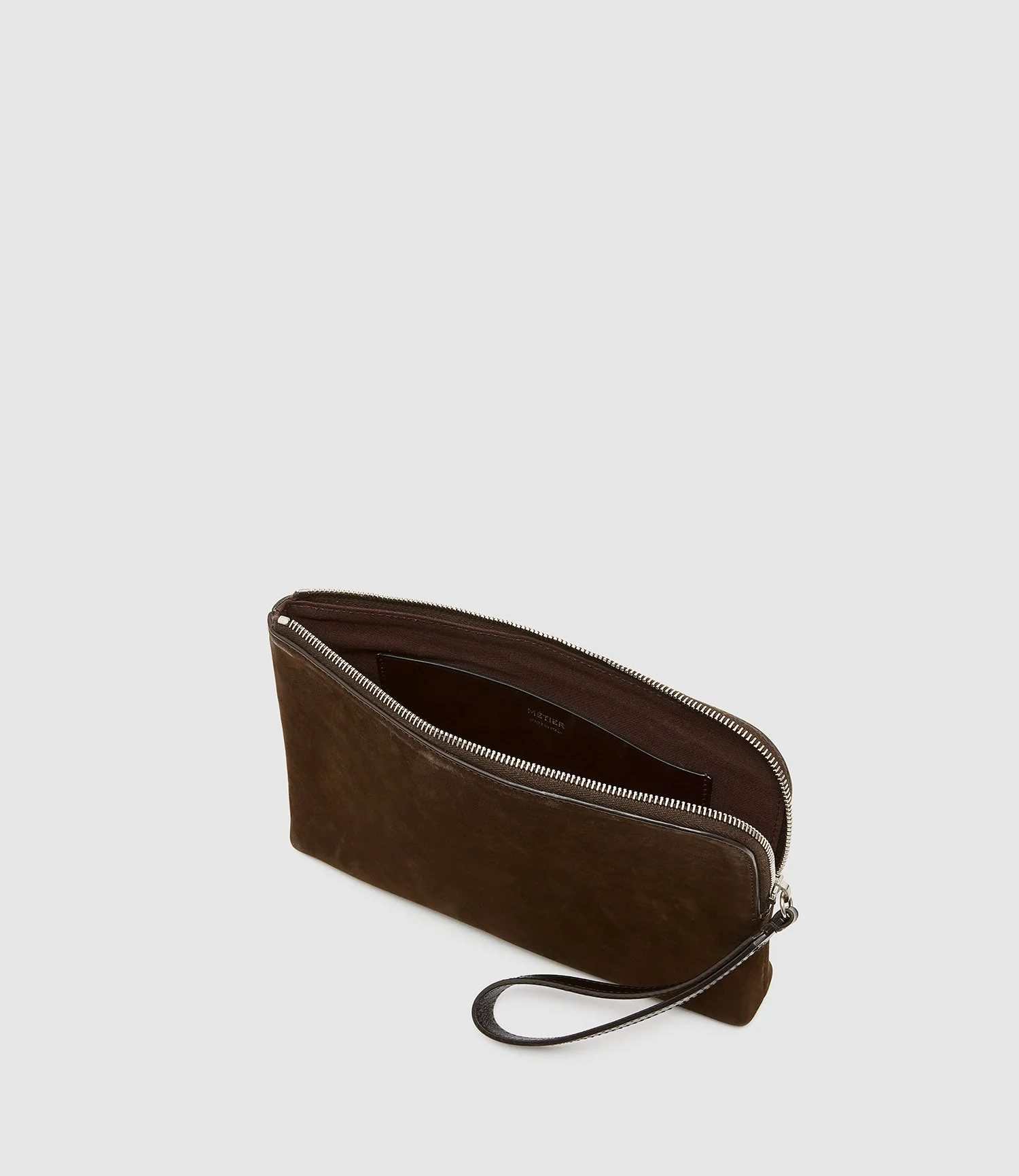 Metier - Wristlet Clutch Nubuck Chocolate with Elvis Cacao - Image 3