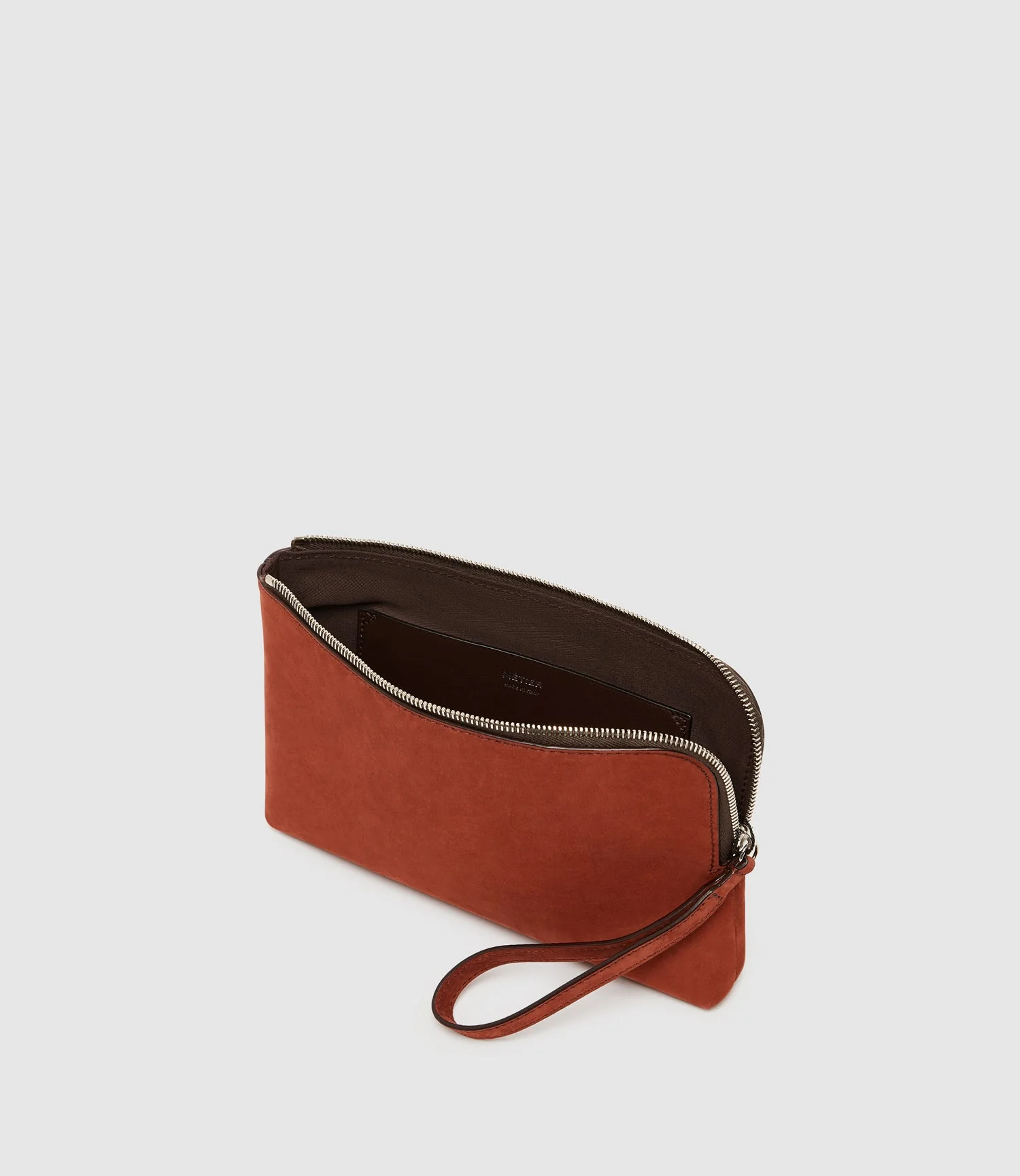 Metier - Wristlet Clutch Nubuck Rust - Image 3