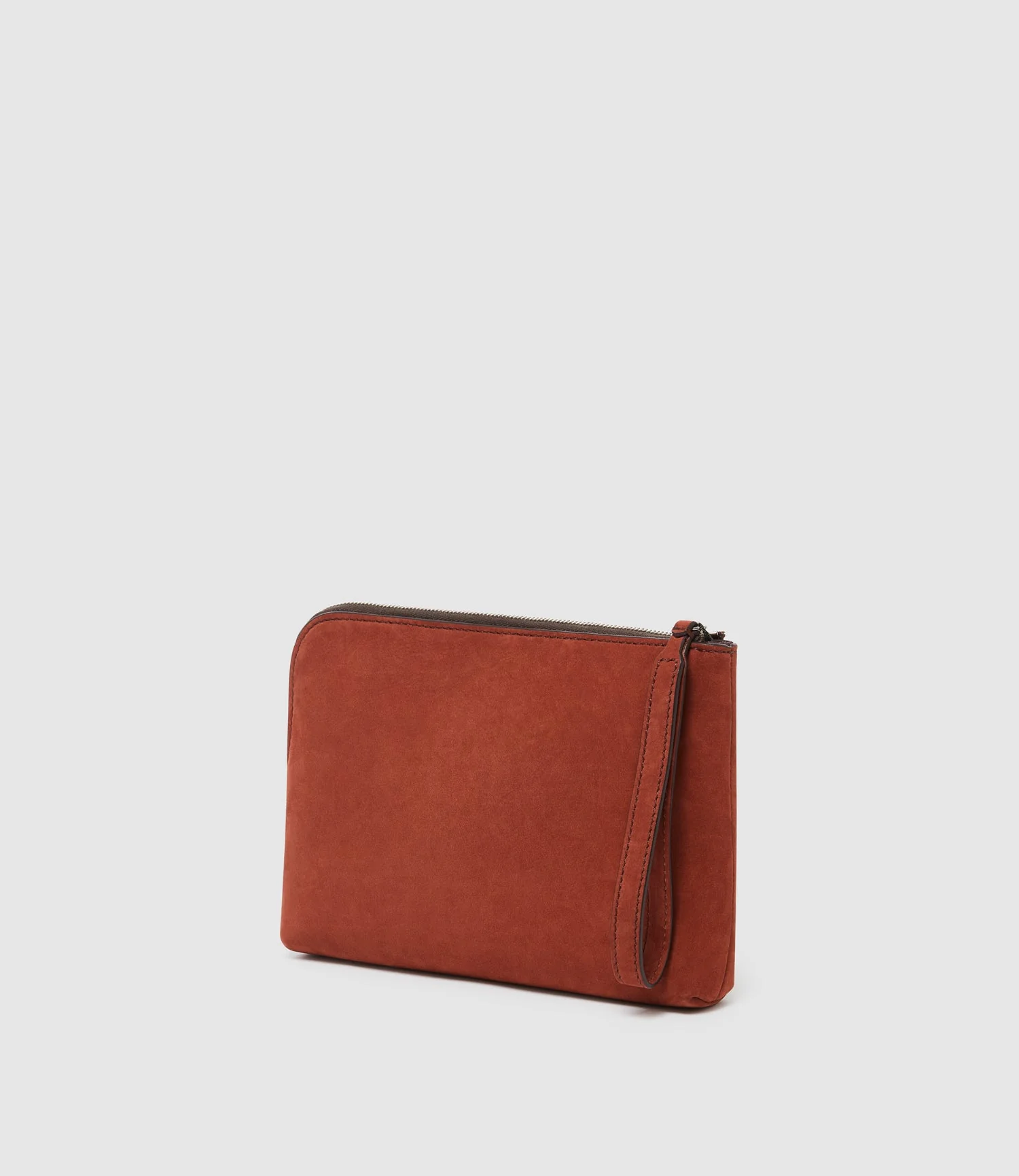 Metier - Wristlet Clutch Nubuck Rust - Image 4