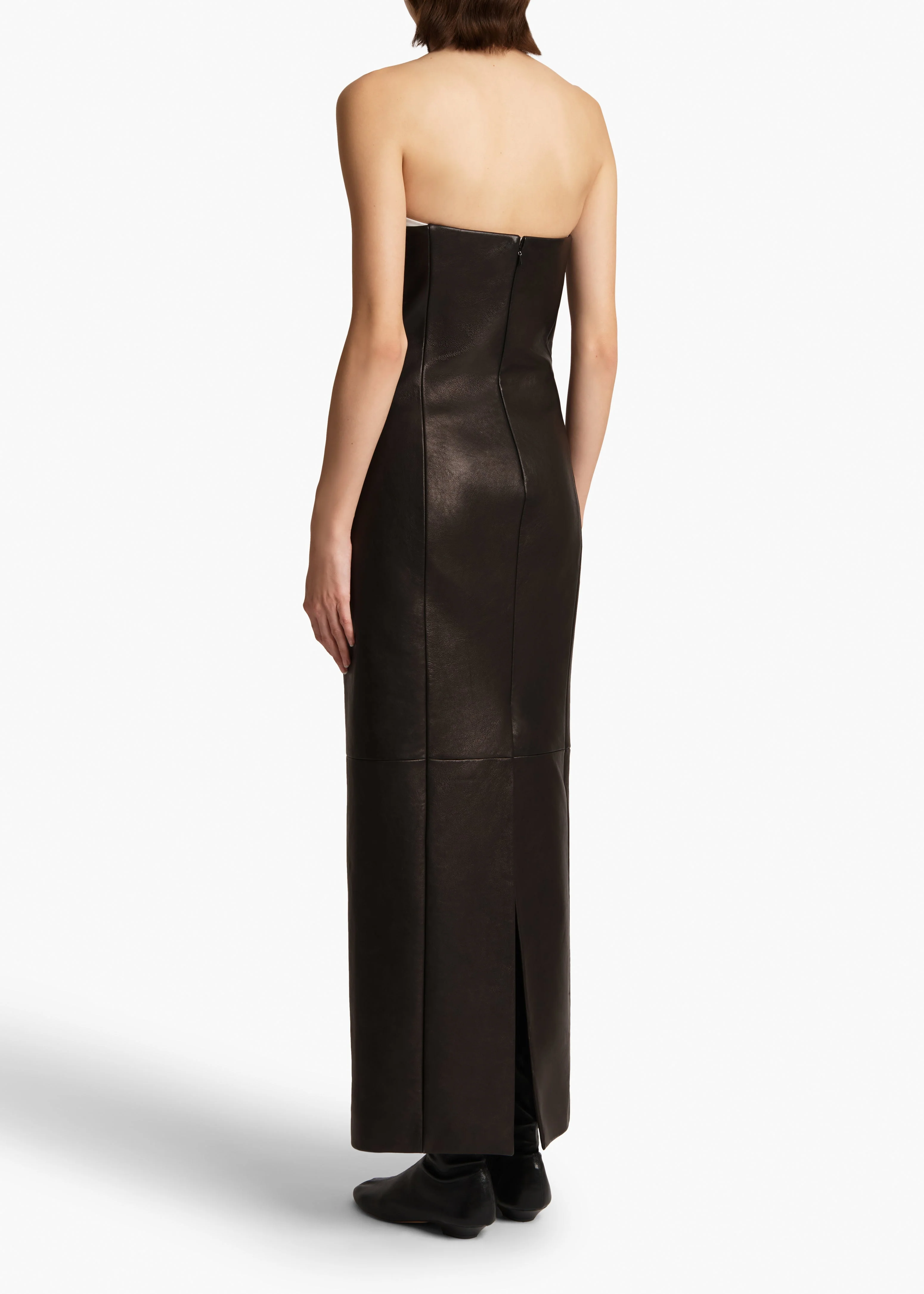 Khaite - Yael Dress in Black Leather - Image 9
