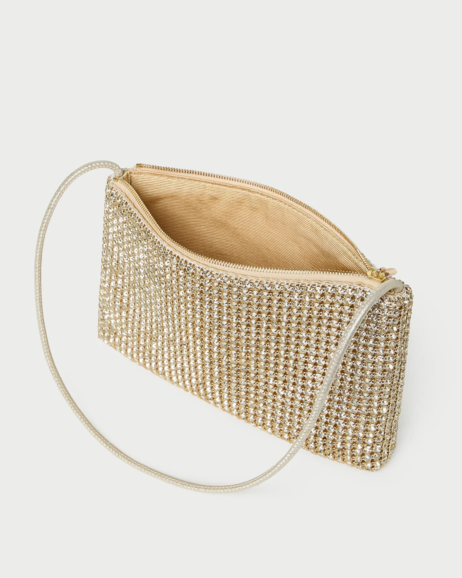 Loeffler Randall - Yara Gold Diamanté Flat Clutch - Image 3