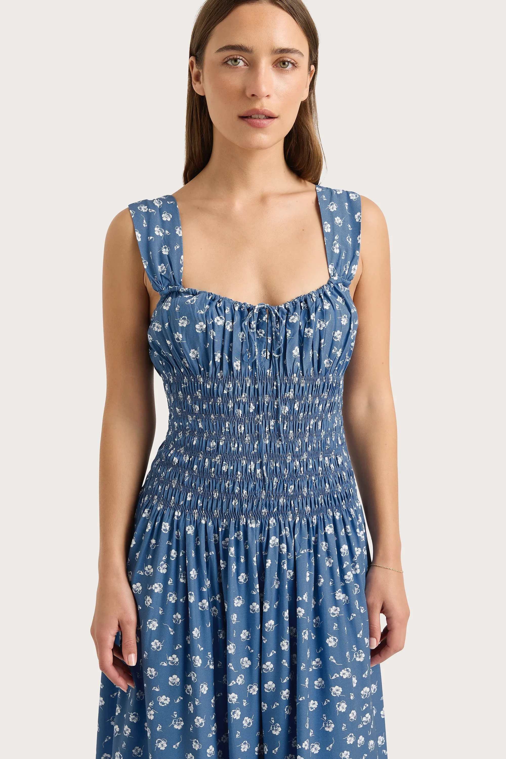 Faithfull - Yerres Midi Dress Floral Blue - Final Sale - Image 2