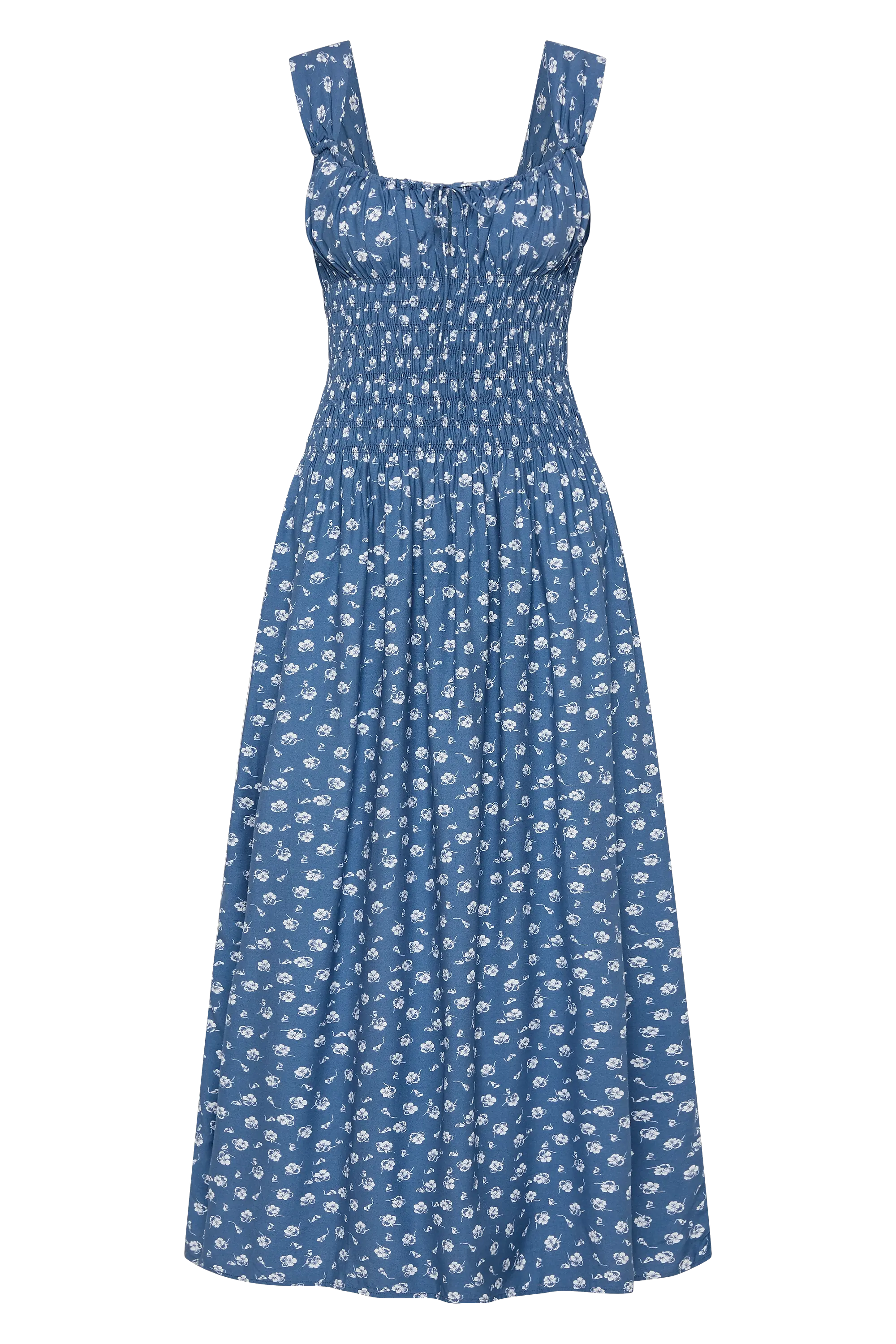 Faithfull - Yerres Midi Dress Floral Blue - Final Sale - Image 5