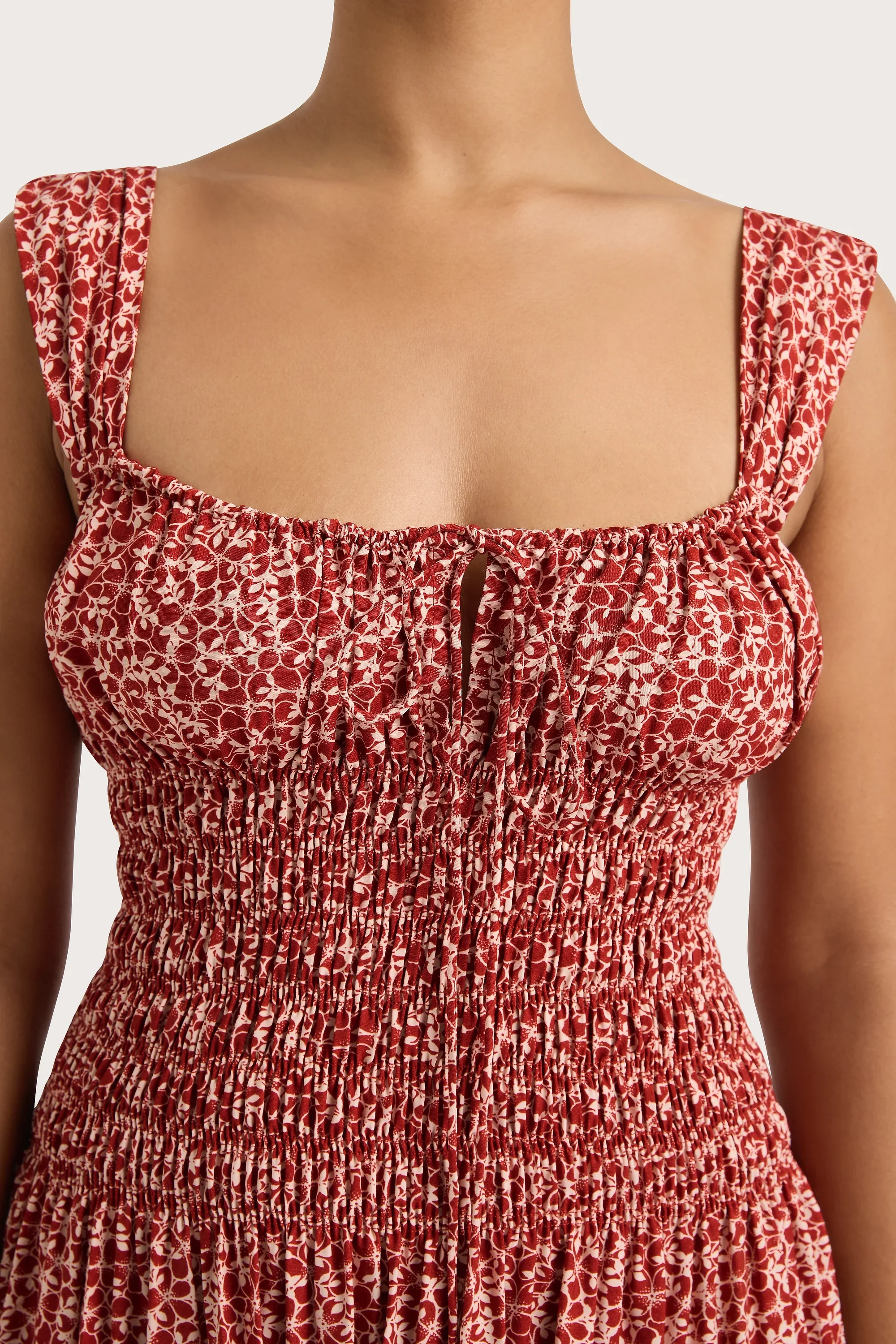 Faithfull - Yerres Midi Dress Peony Stamp Garnet - Final Sale - Image 5
