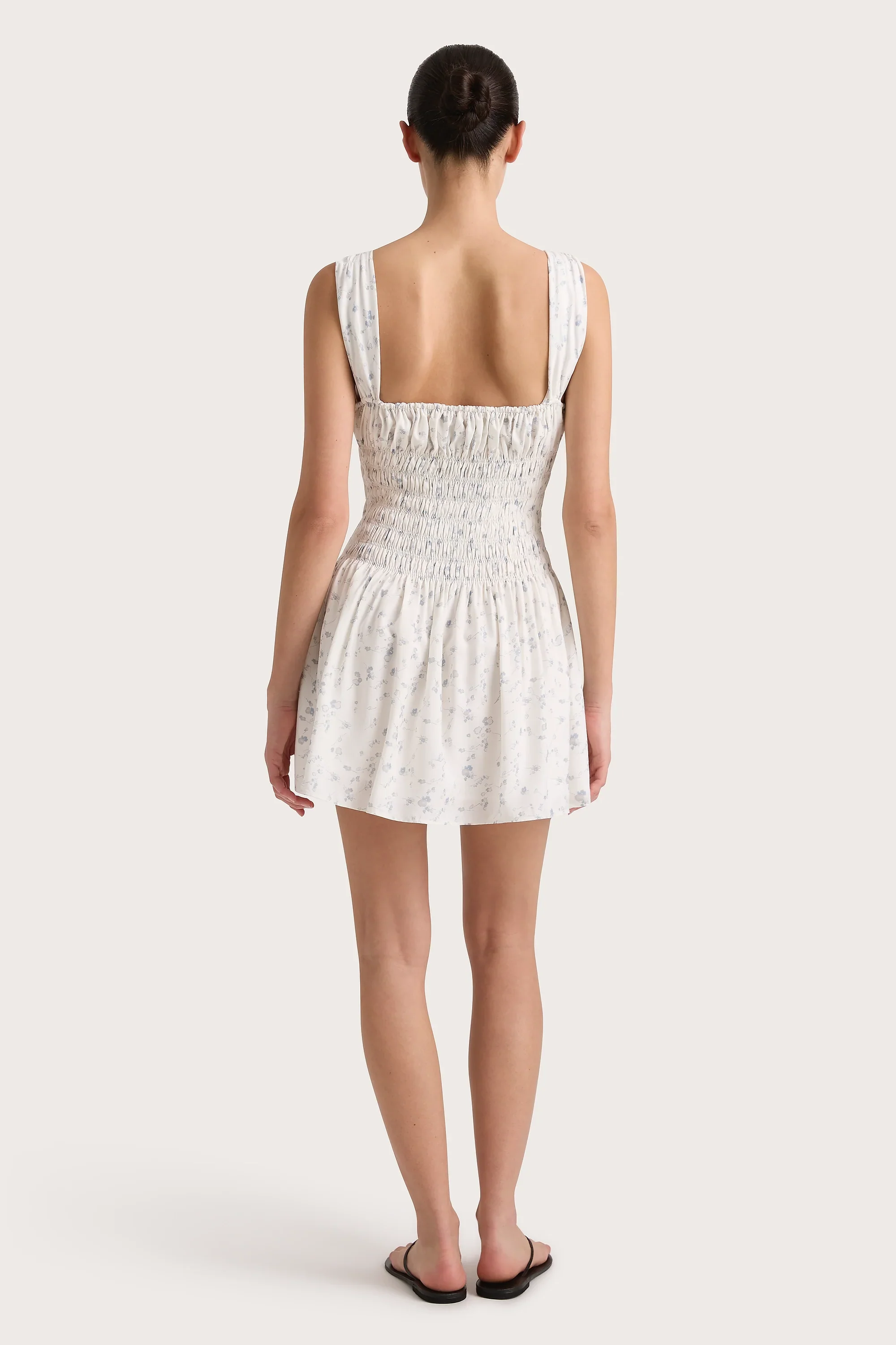 Faithfull - Yerres Mini Dress Blossom Egg Shell Powder Blue - Final Sale - Image 4
