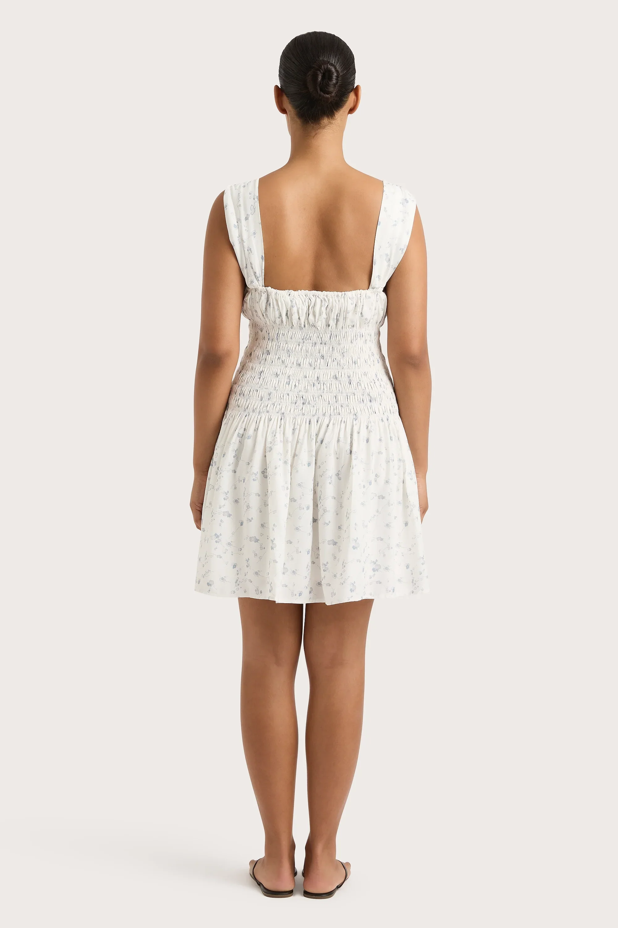 Faithfull - Yerres Mini Dress Blossom Egg Shell Powder Blue - Final Sale - Image 9
