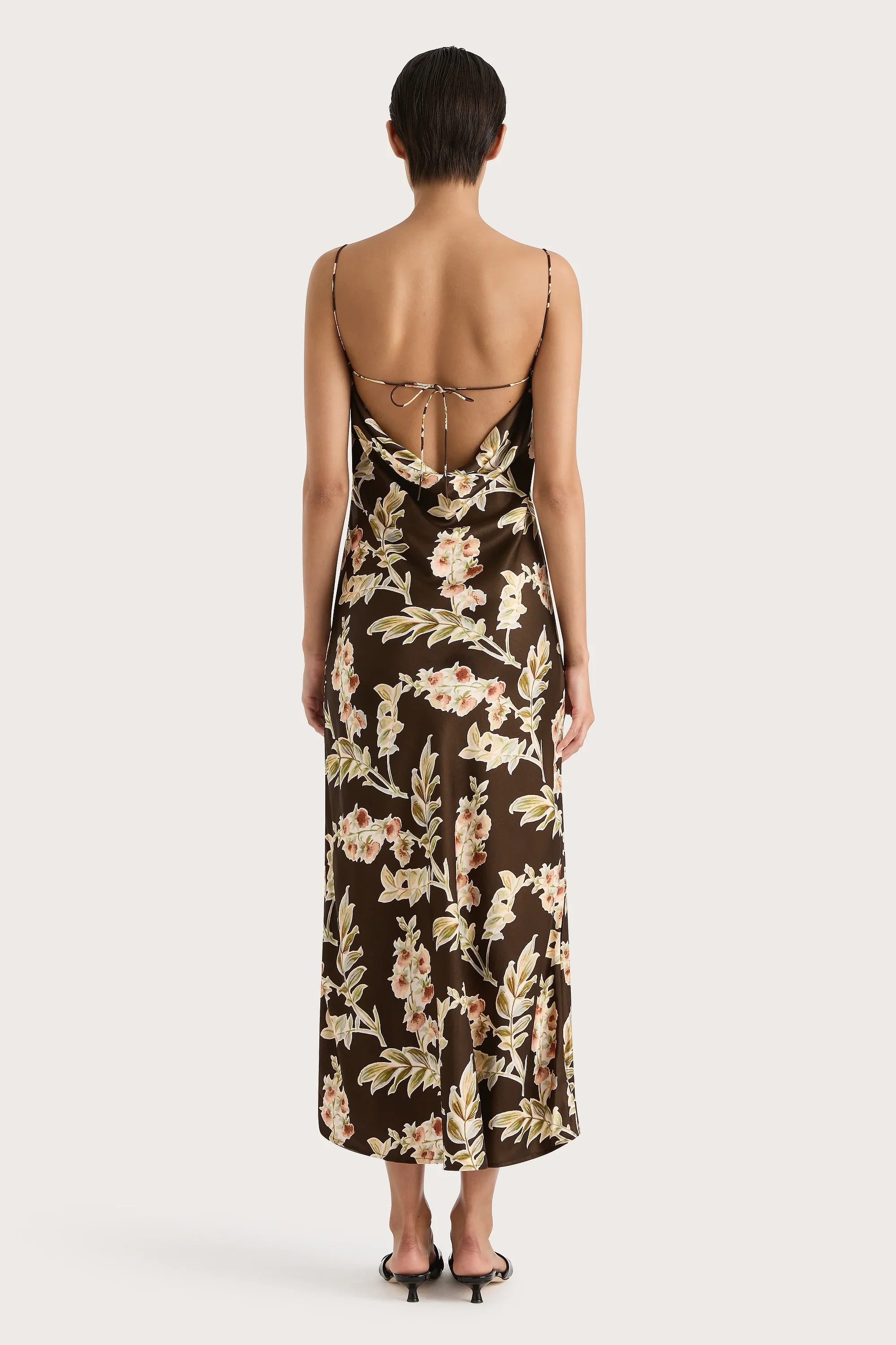 Faithfull - Yolaine Midi Dress Jardin Floral Chocolate - Final Sale - Image 5